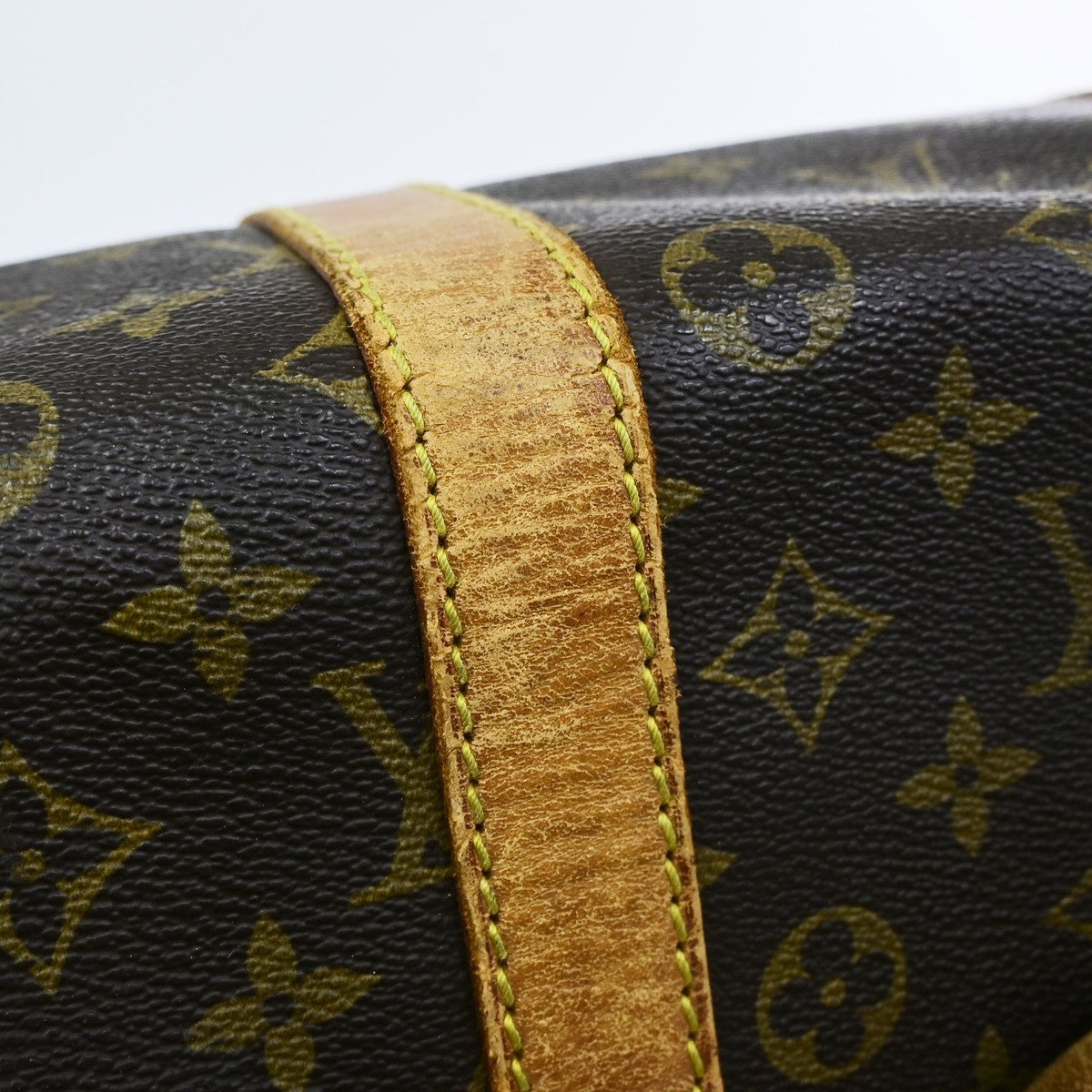 LOUIS VUITTON Keepall 55 Travel Hand Bag Monogram Leather Brown M41424 35YJ255