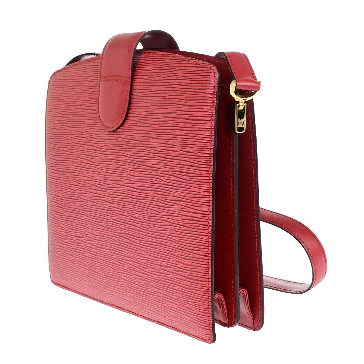 LOUIS VUITTON LV Capucines Shoulder Bag Epi Leather Red France M52347 35EC940