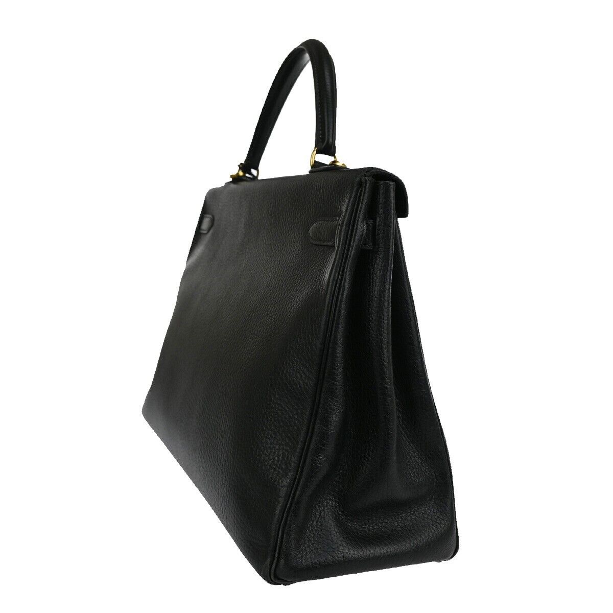 HERMES KELLY 35 2WAY HAND BAG TAURILLON CLEMENCE ◯V CADENA BLACK GHW 110LC493