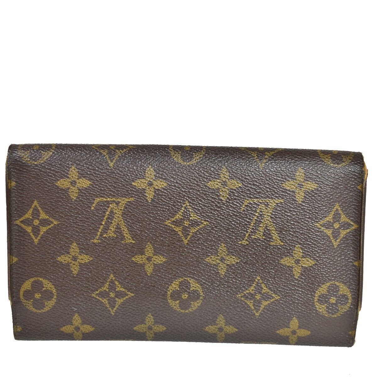 LOUIS VUITTON International Long Trifold Wallet Monogram Brown M61215 05YB794