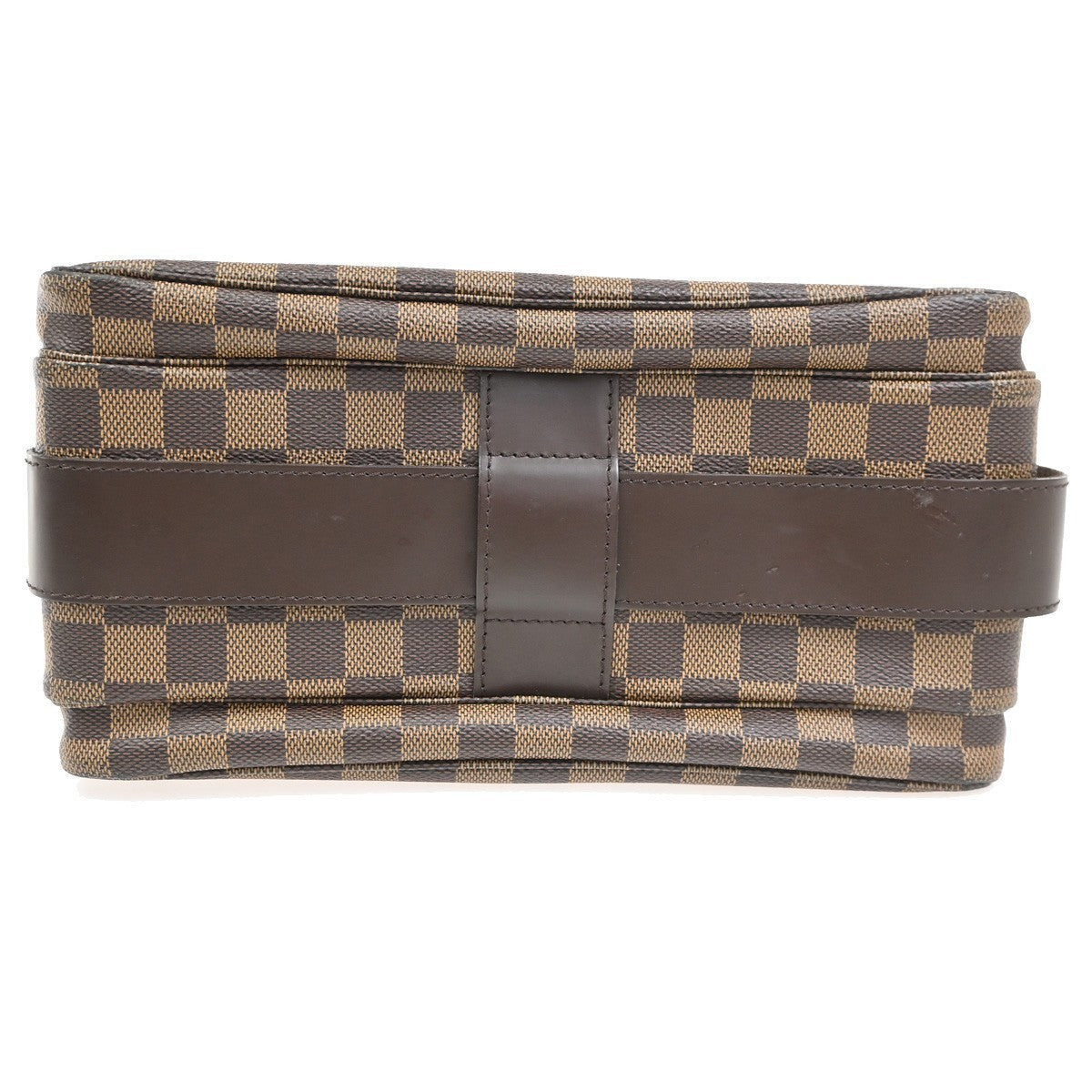 LOUIS VUITTON Naviglio Shoulder Bag Damier Ebene Leather Brown N45255 21TA696