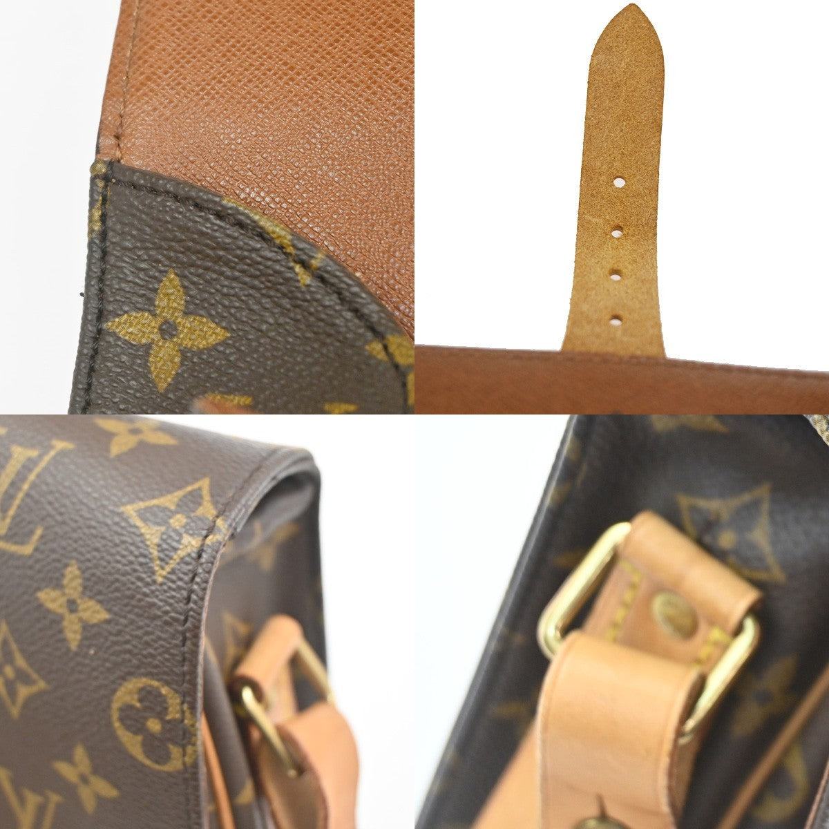 LOUIS VUITTON Cartouchiere GM Shoulder Bag Monogram Leather Brown M51252 77CA744