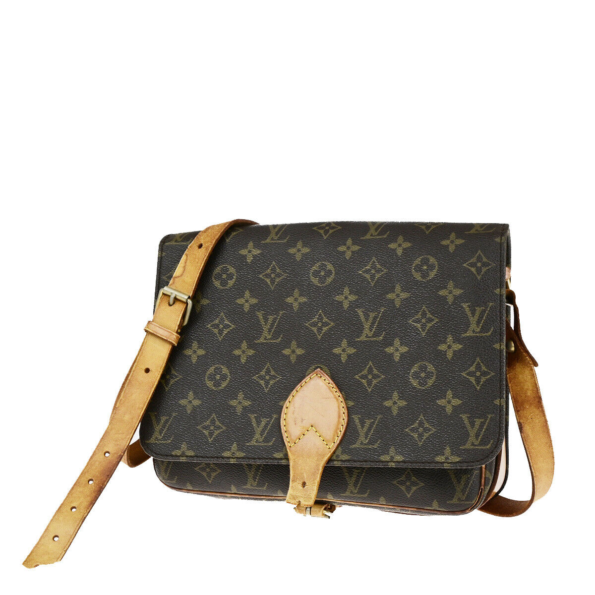 LOUIS VUITTON Cartouchiere GM Shoulder Bag Monogram Leather Brown M51252 60YG597