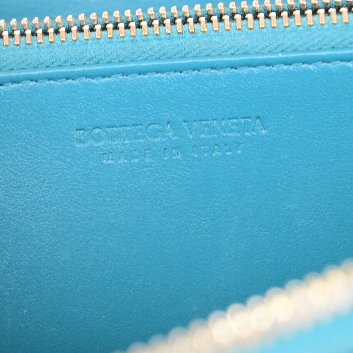BOTTEGA VENETA Intrecciato Zipper Around Long Wallet Leather Green GHW 63EC896