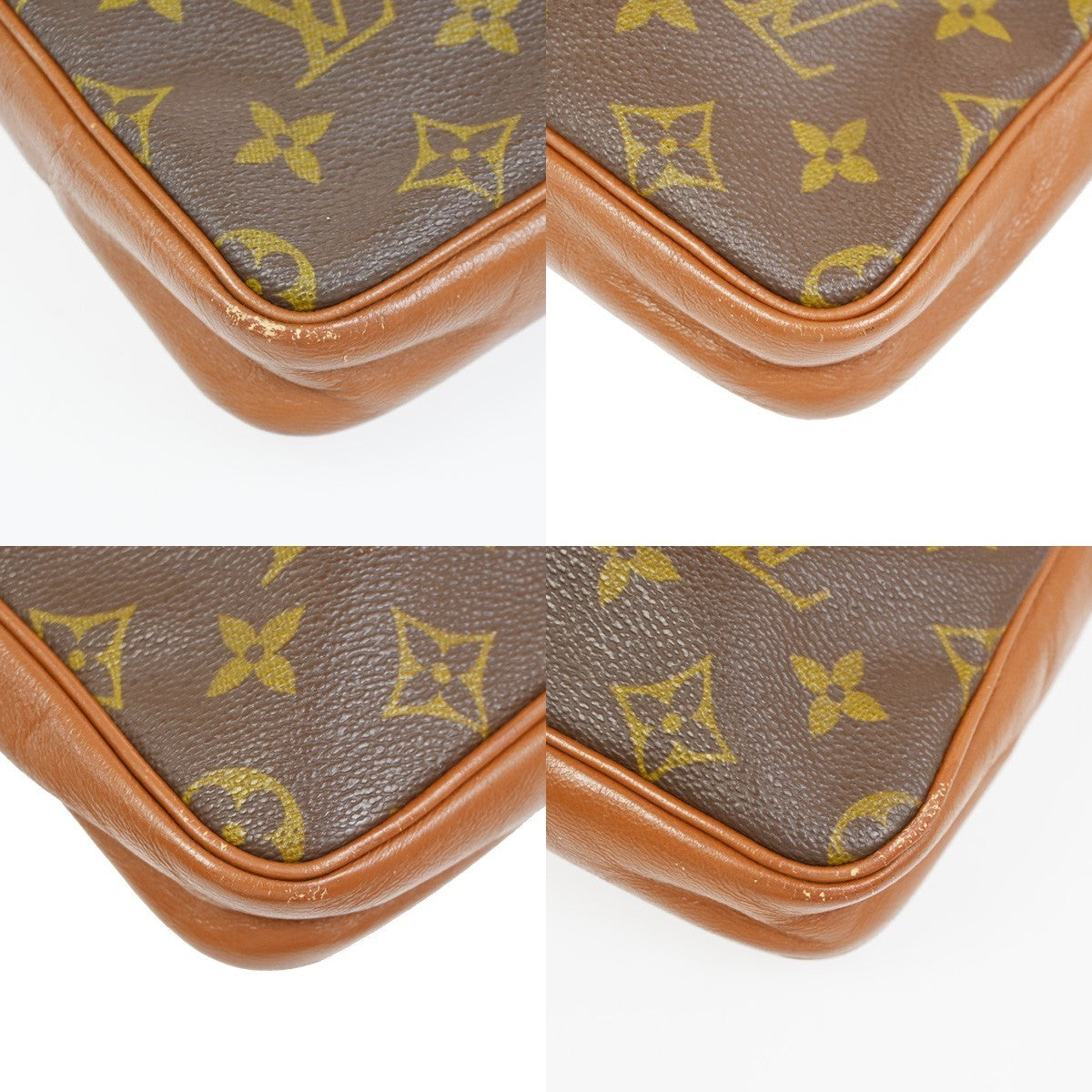 LOUIS VUITTON Logo Pochette Sports Clutch Hand Bag Monogram Leather BN 04KC585