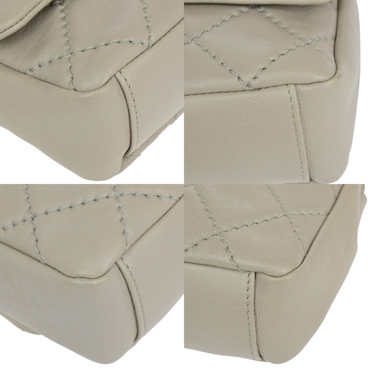 CHANEL CC Matelasse 25 2Way Chain Shoulder Hand Bag Leather Beige GHW 805RJ967