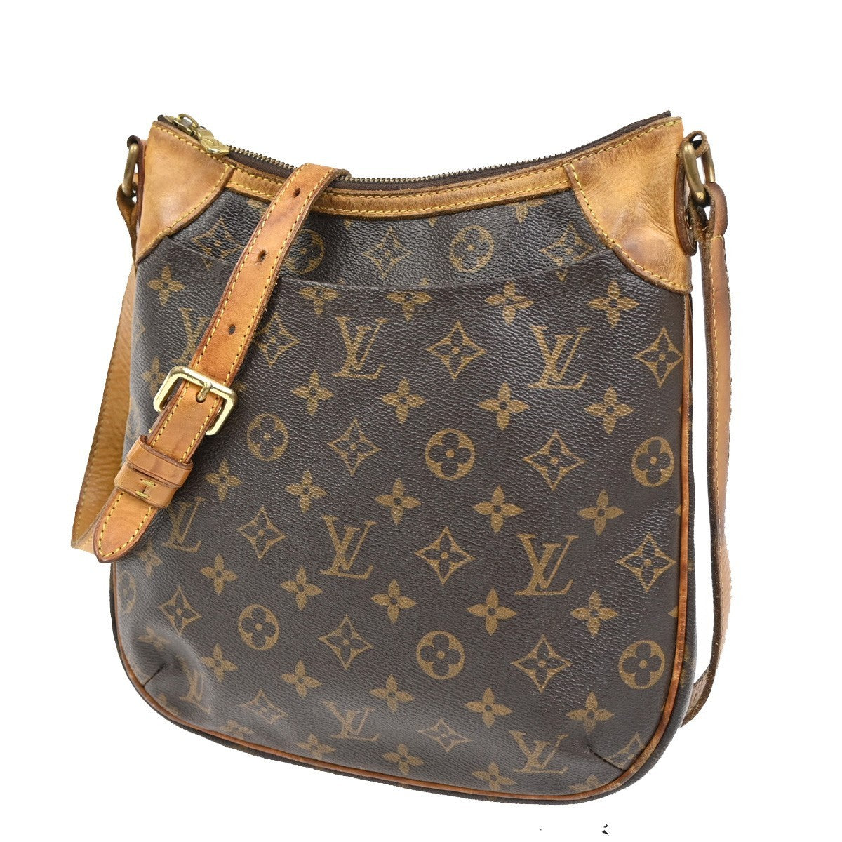 LOUIS VUITTON Odeon PM Shoulder Bag Monogram Leather Brown Spain M56390 88TA579