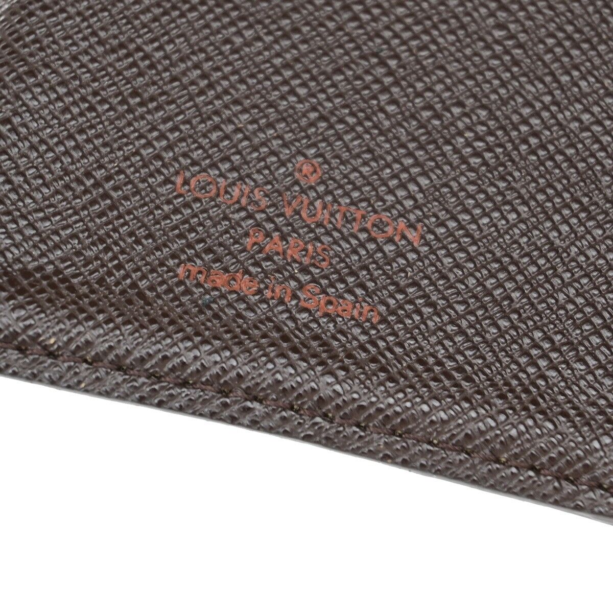 LOUIS VUITTON Agenda PM Day Planner Cover Monogram Damier Ebene Brown 04ED975