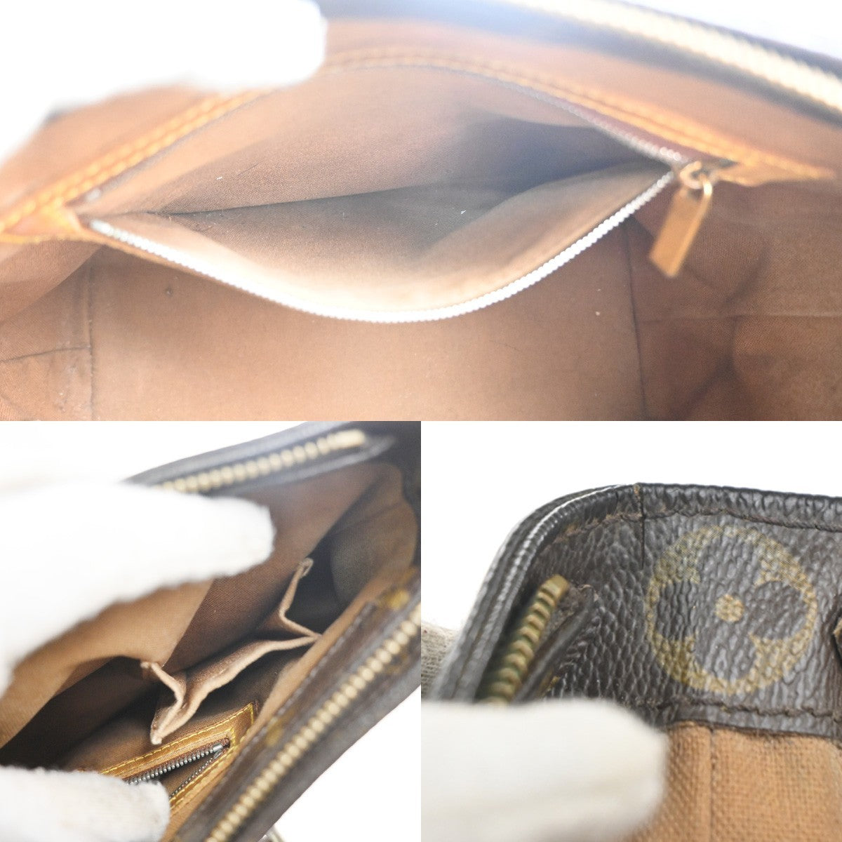 LOUIS VUITTON Cabas Piano Shoulder Bag Monogram Leather Brown M51148 35MA378