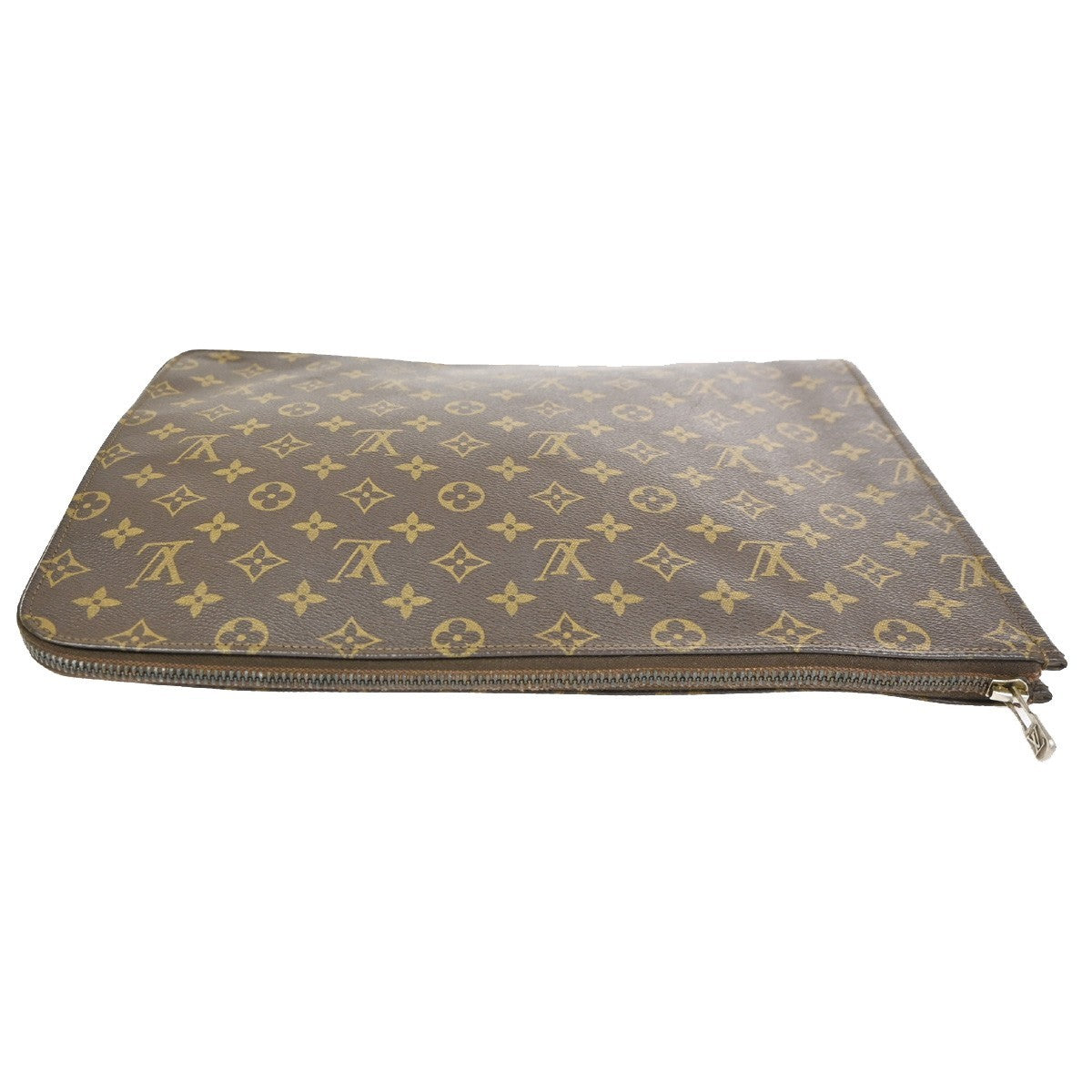 LOUIS VUITTON Poche Documents Clutch Bag Monogram Leather Brown M53456 61CA947