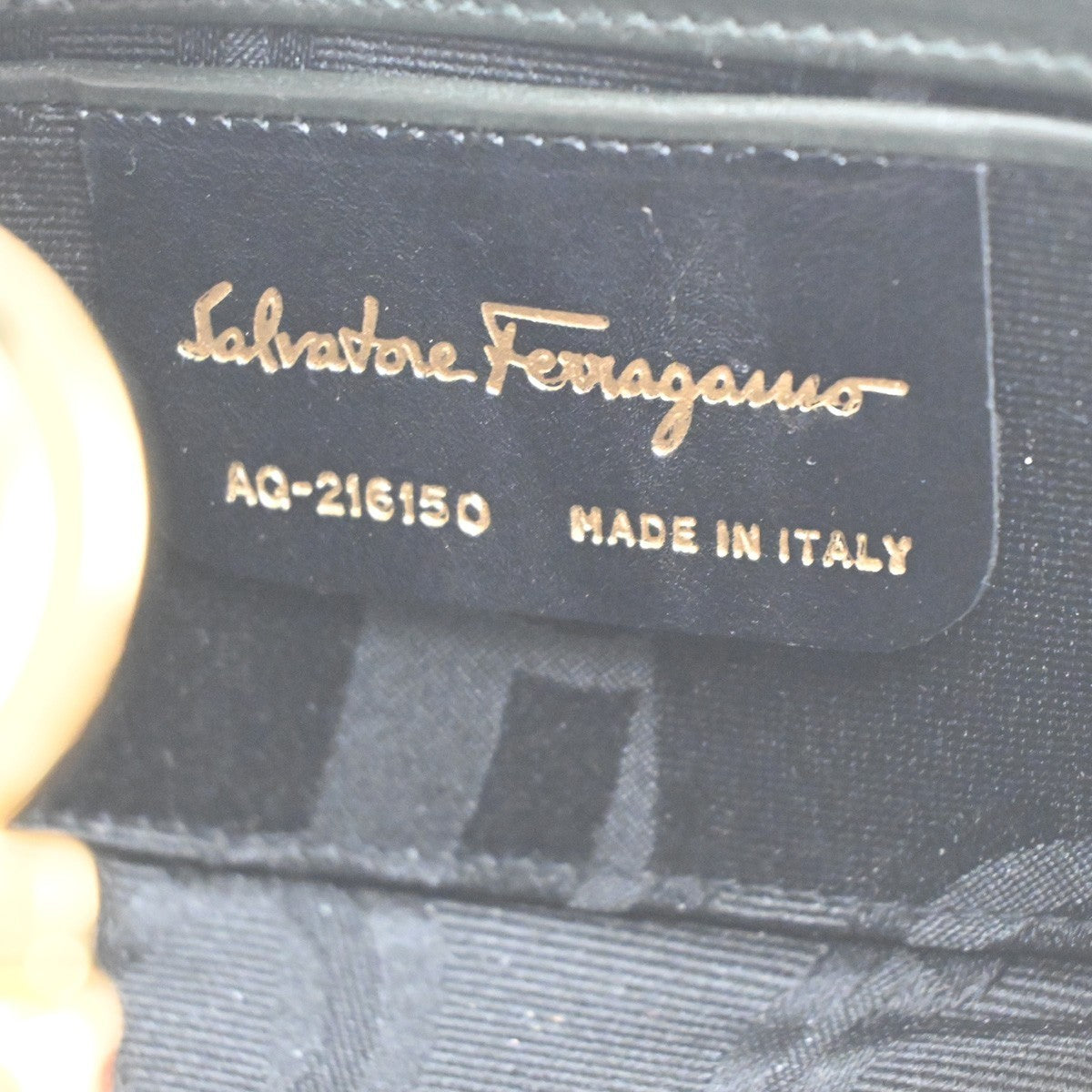 Salvatore Ferragamo Gancini Shoulder Bag Suede Leather Green GHW Italy 34MA212