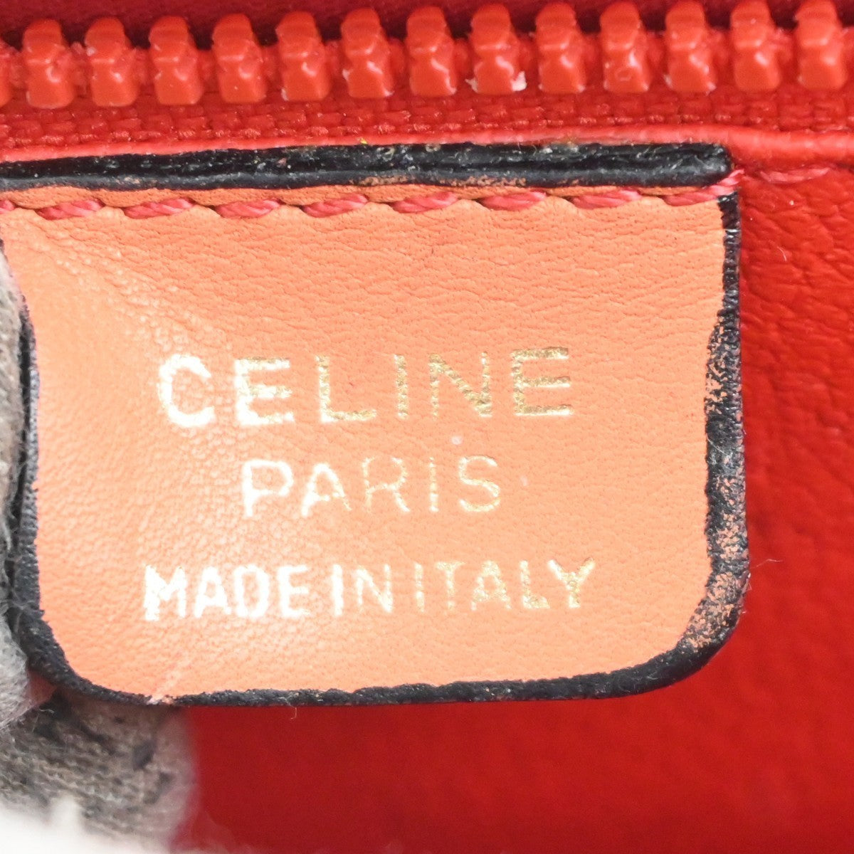 CELINE Logo Flap Crossbody Shoulder Bag Leather Orange GHW Italy 32KC449