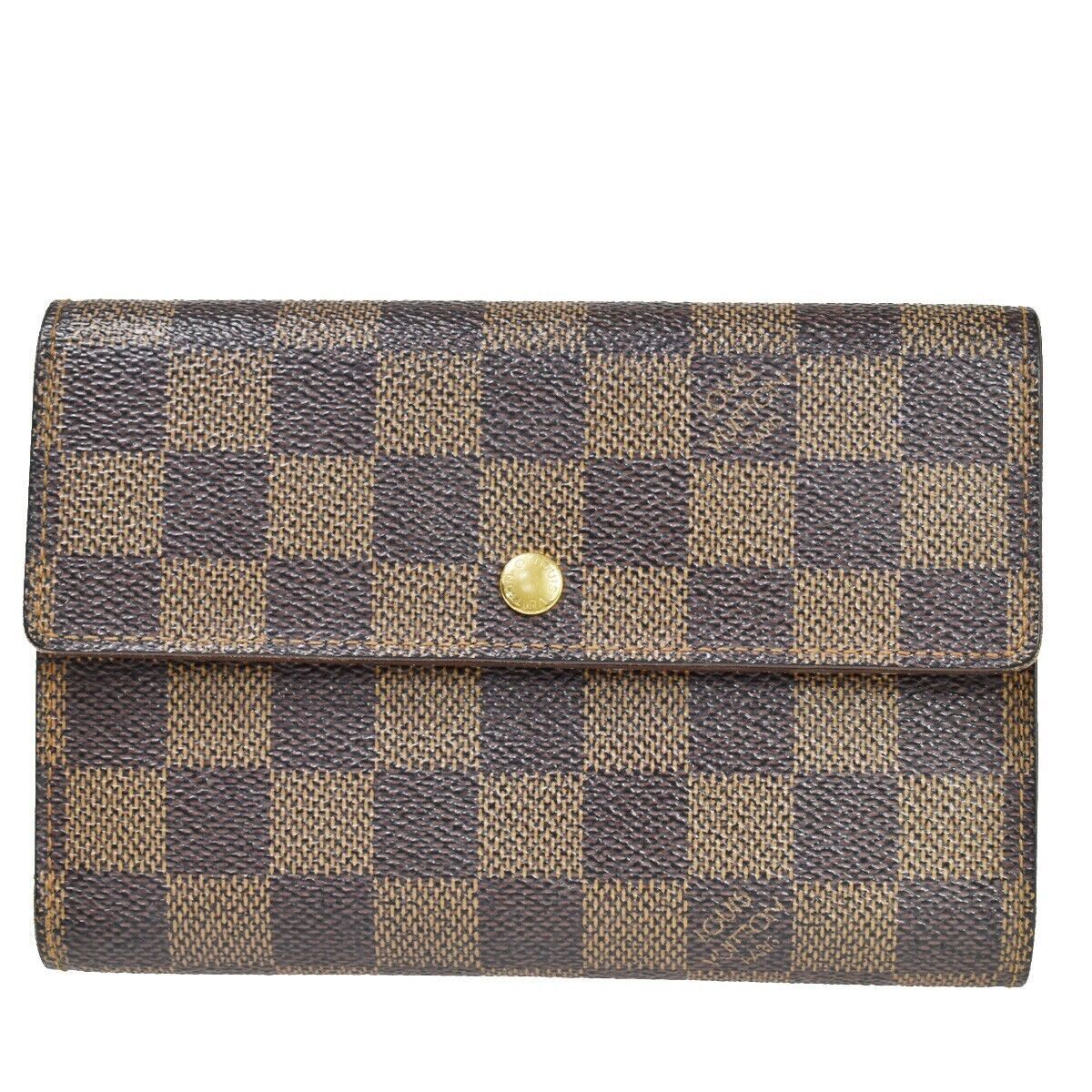 LOUIS VUITTON Tresor Etui Papier Trifold Wallet Damier Leather BN N61202 62YB756