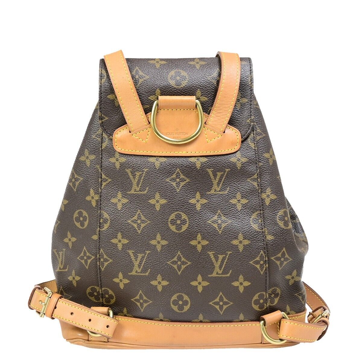 LOUIS VUITTON Montsouris MM Backpack Bag Monogram Leather Brown M51136 13EB360