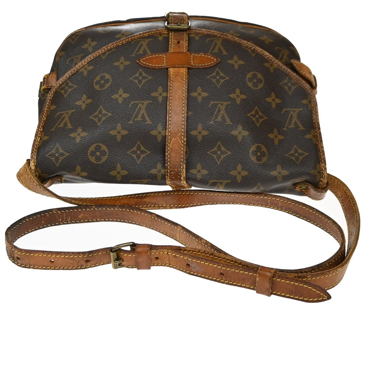 LOUIS VUITTON Logo Saumur 30 Shoulder Bag Monogram Leather BN M42256 61CA940