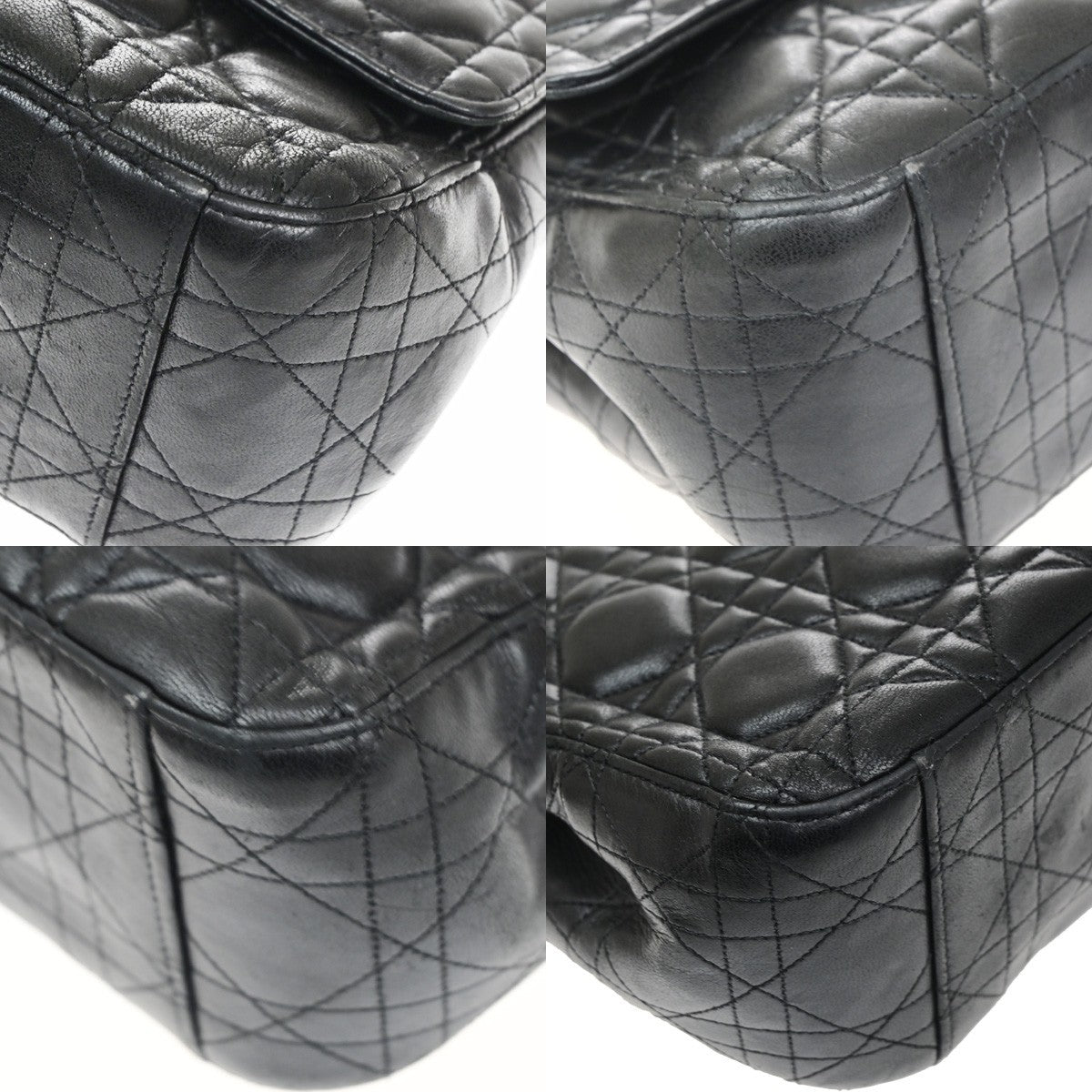 CHRISTIAN DIOR Miss Dior Chain Shoulder Bag Leather Black SHW 667RQ086