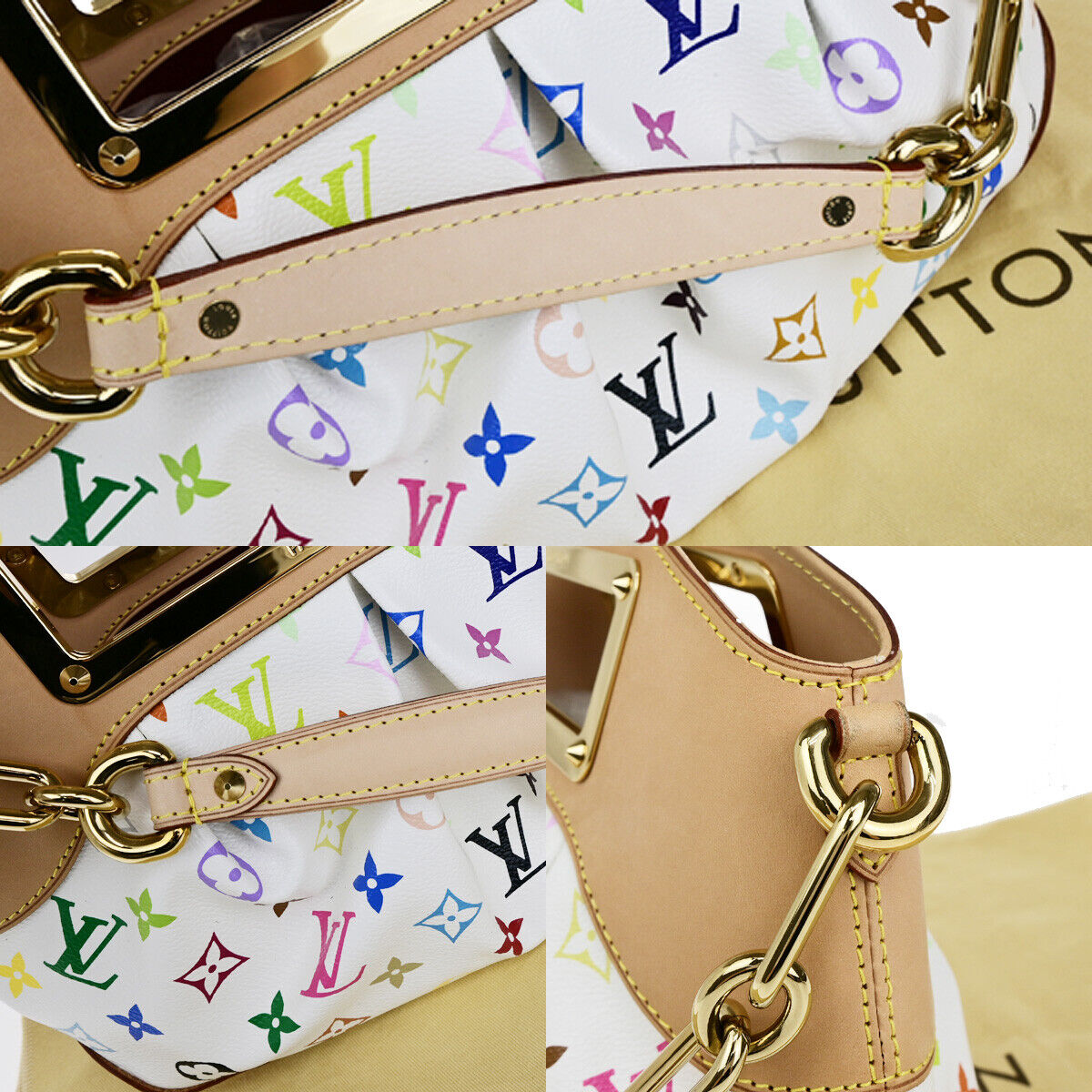 LOUIS VUITTON Judy PM 2Way Chain Shoulder Bag Monogram Multi WE M40257 651RK733