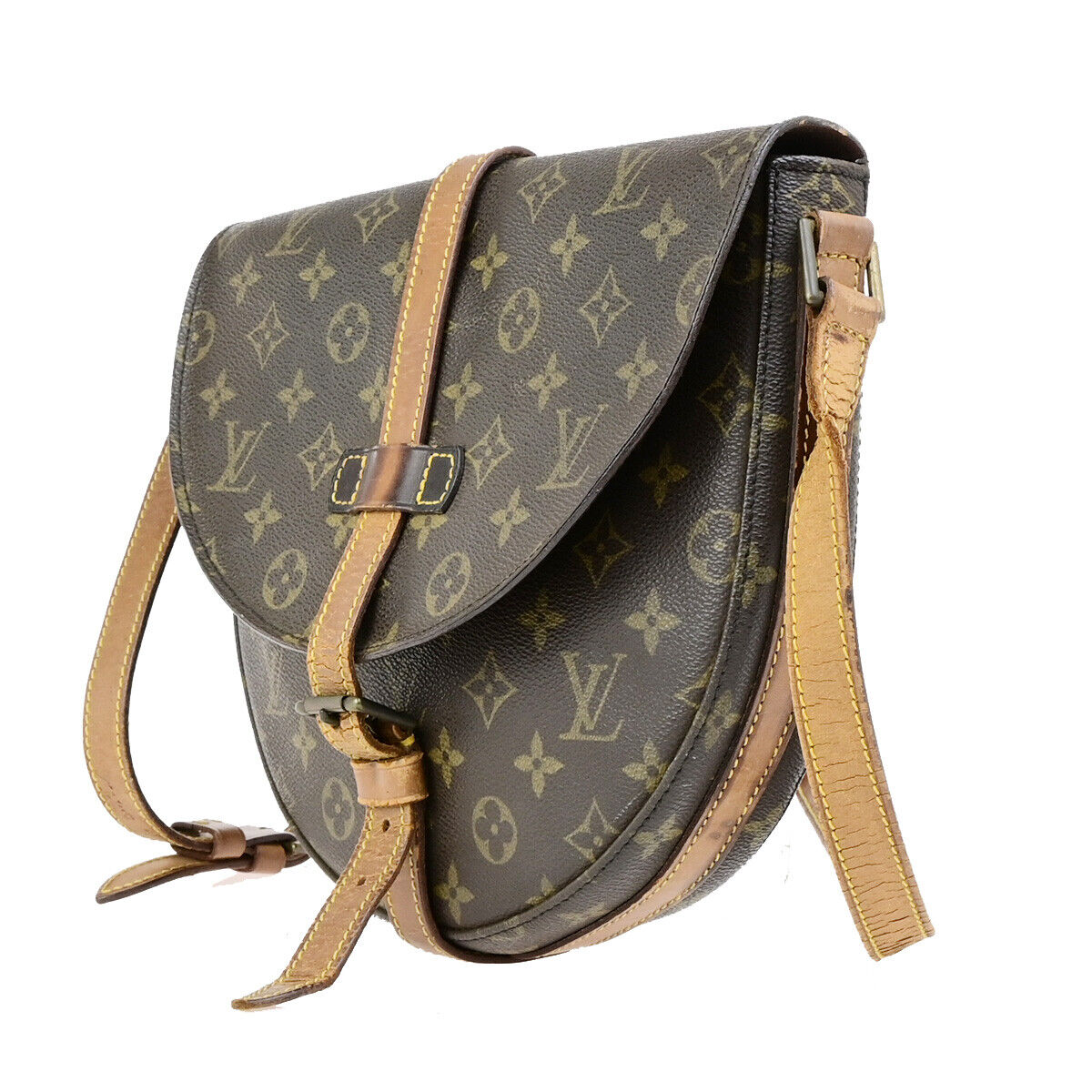 LOUIS VUITTON Chantilly GM Shoulder Bag Monogram Leather Brown M51232 62YG540