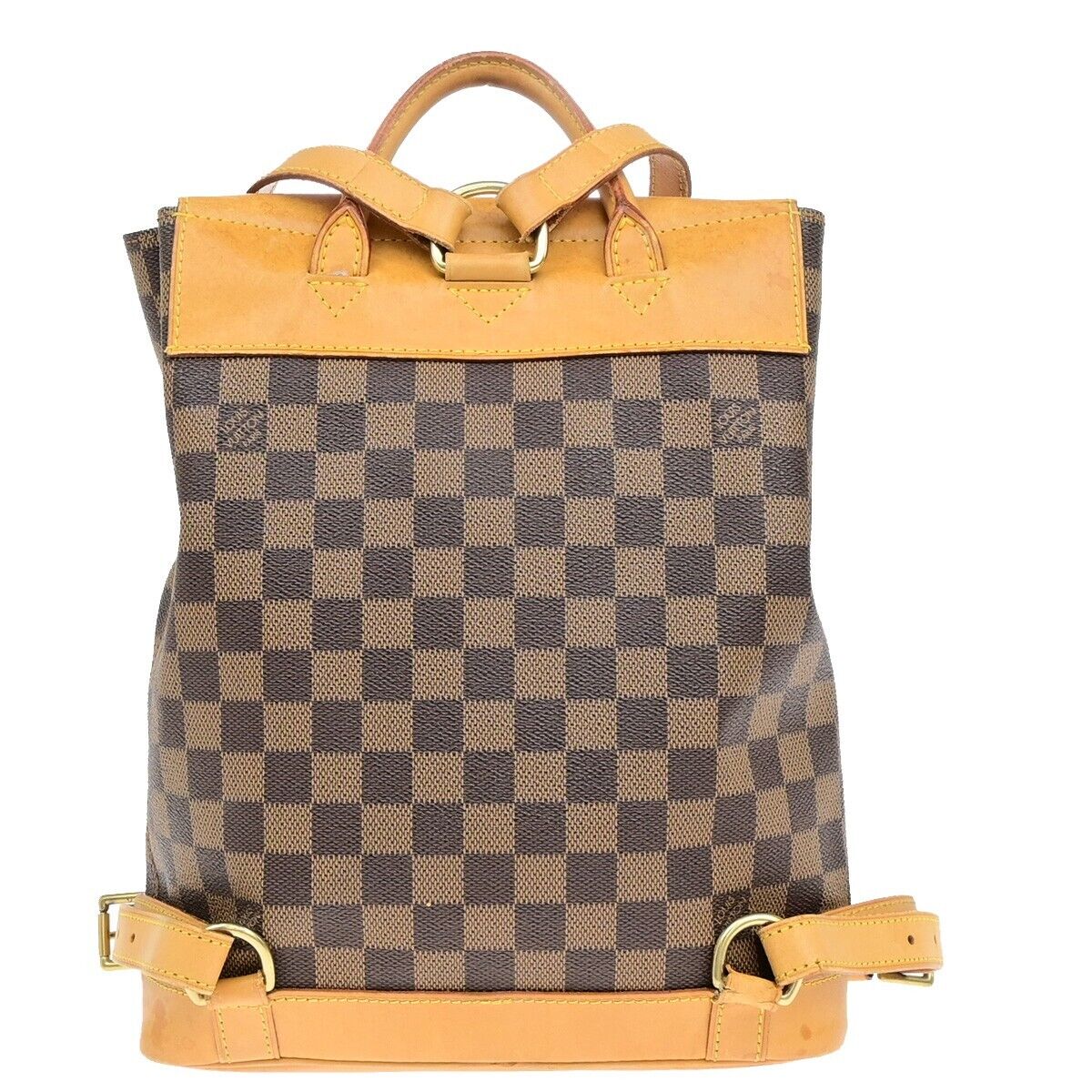 LOUIS VUITTON Logo Arlequin Backpack Bag Damier Ebene Brown N99038 31ED783
