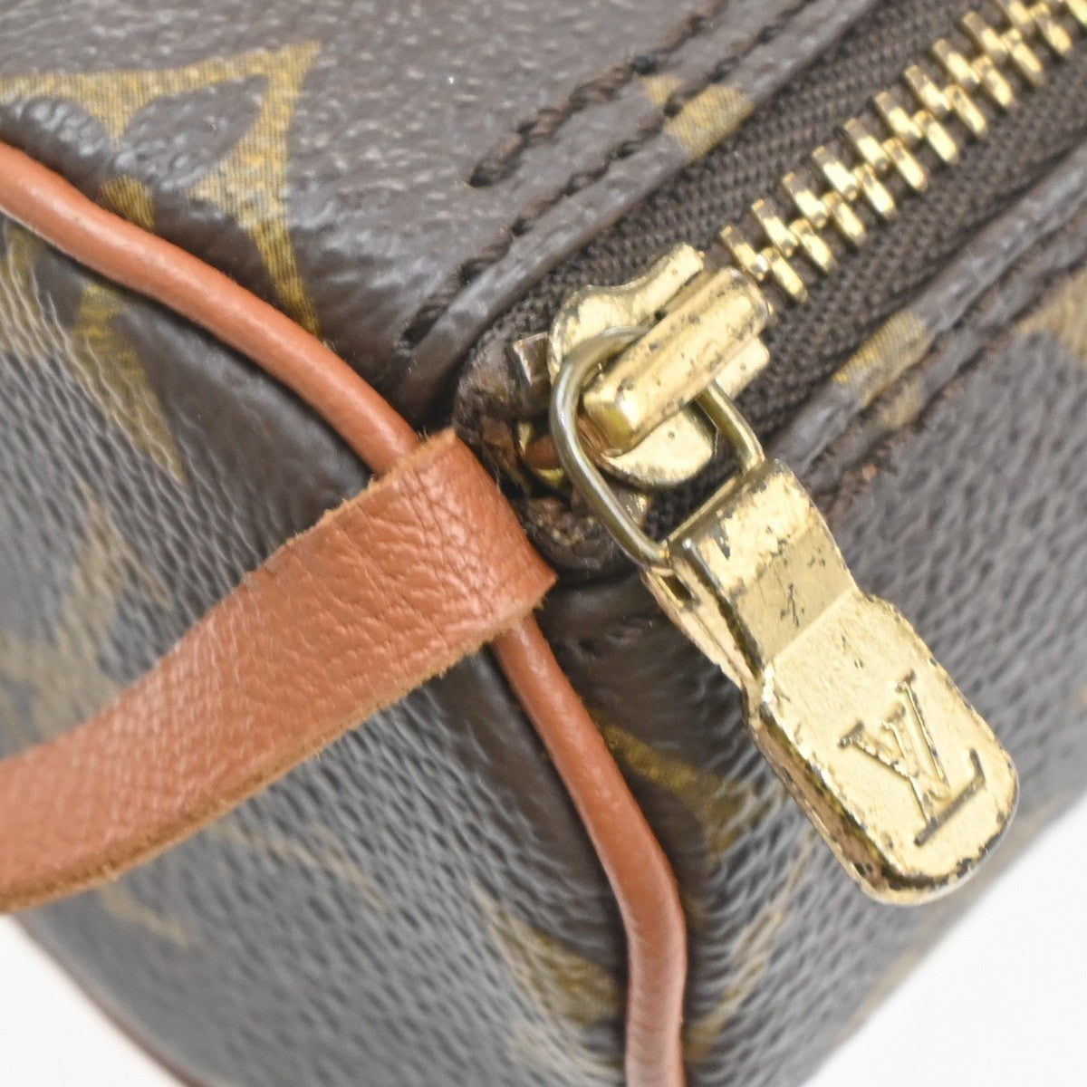 LOUIS VUITTON Mini Papillon Pouch Hand Bag Monogram Brown  M51380 66SA114