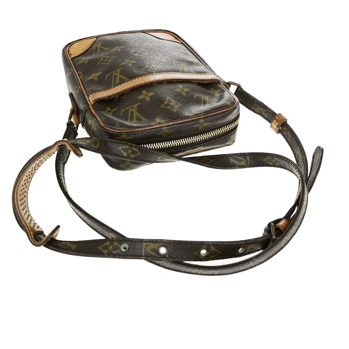 LOUIS VUITTON Danube Shoulder Bag Monogram Leather Brown France M45266 39YG596