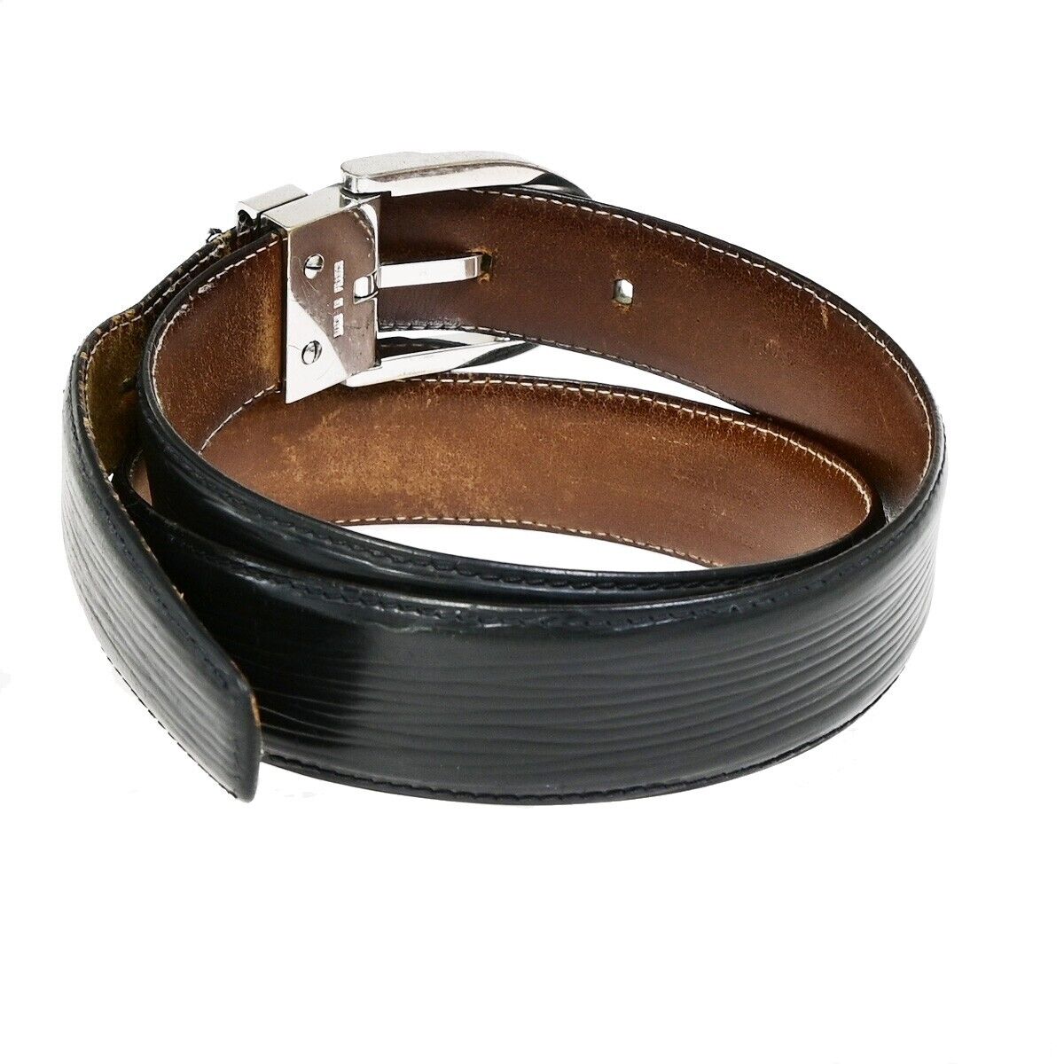 LOUIS VUITTON Ceinture Classic Belt Epi Leather Black M6833V Accessory 08KA375