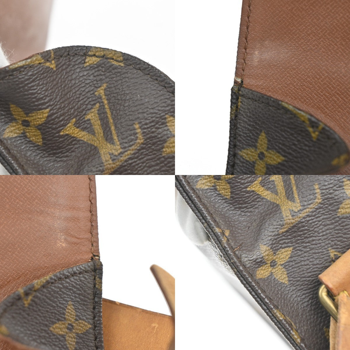LOUIS VUITTON Cartouchiere MM Shoulder Bag Monogram Leather Brown M51253 83KC660