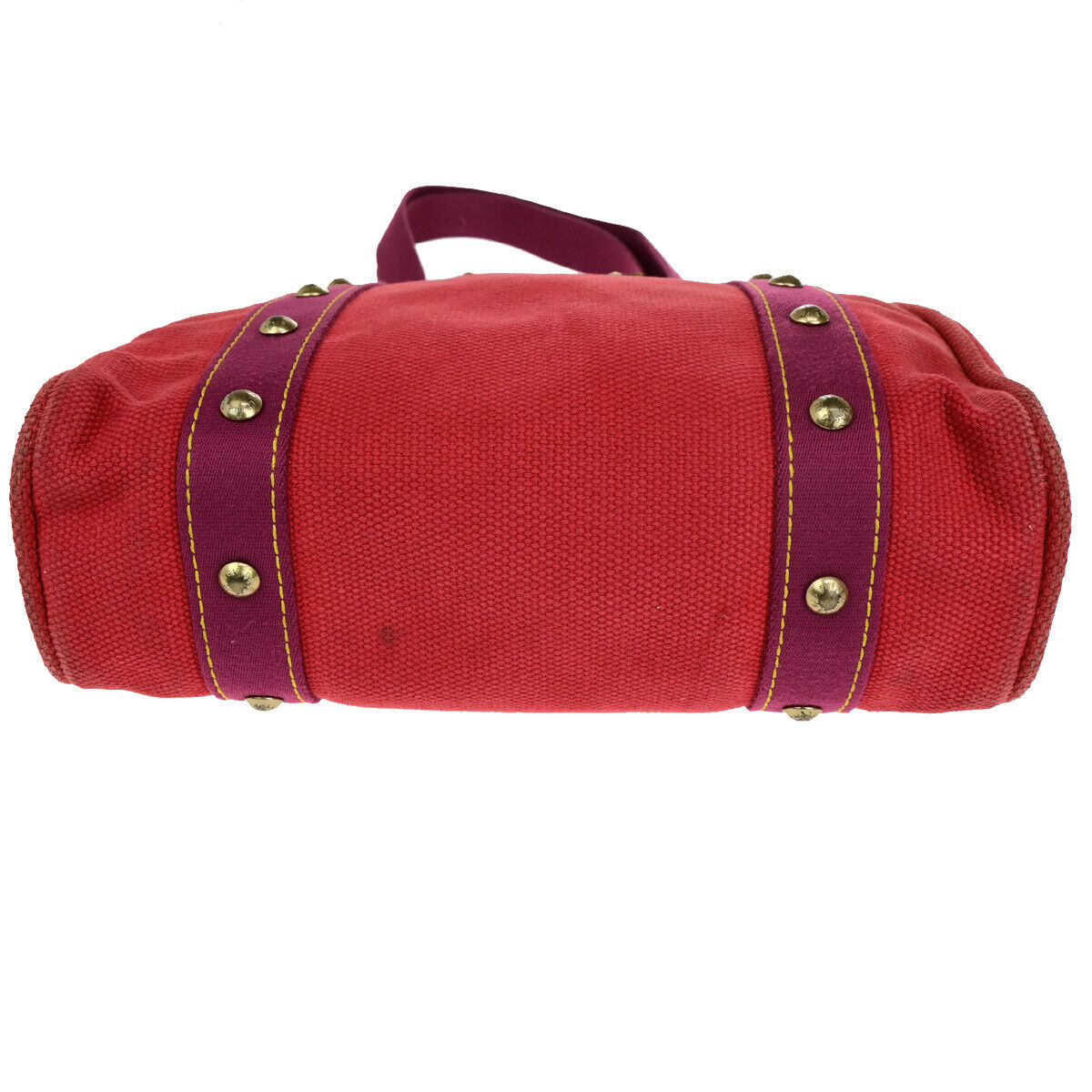 LOUIS VUITTON Cabas MM Shoulder Bag Antigua Canvas Leather Rouge M40034 35YG553