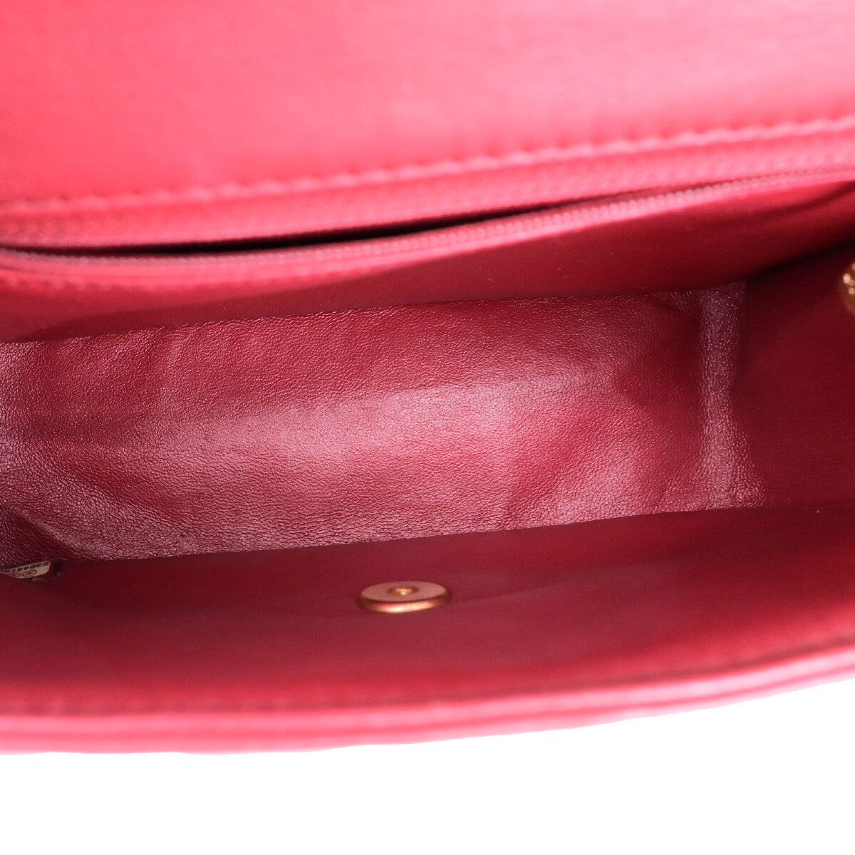 CHANEL CC Cross Stitch 2Way Chain Shoulder Hand Bag Leather Red GHW 805RJ983
