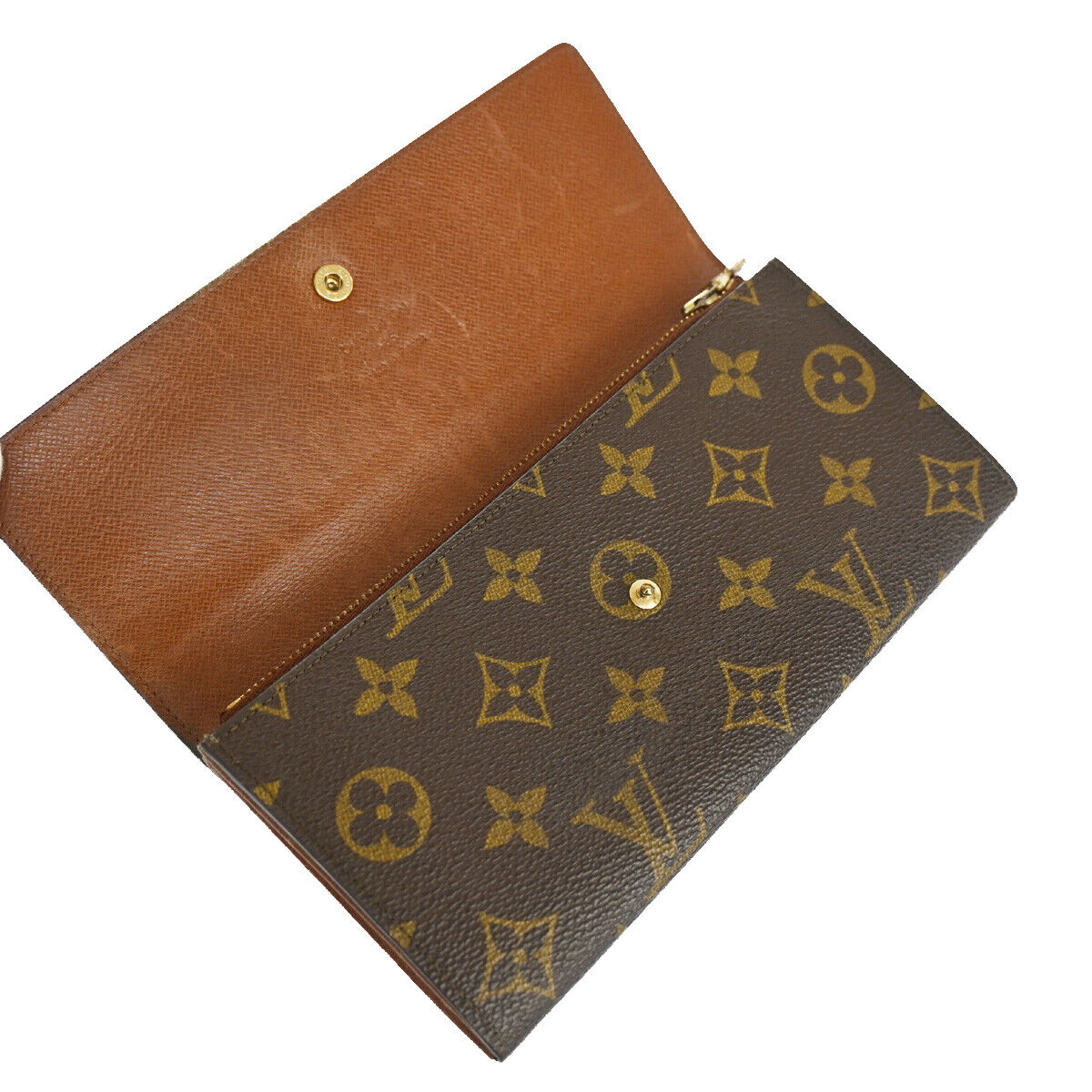 LOUIS VUITTON Porte Monnaie Credit Bifold Wallet Monogram Leather M61724 02YE304