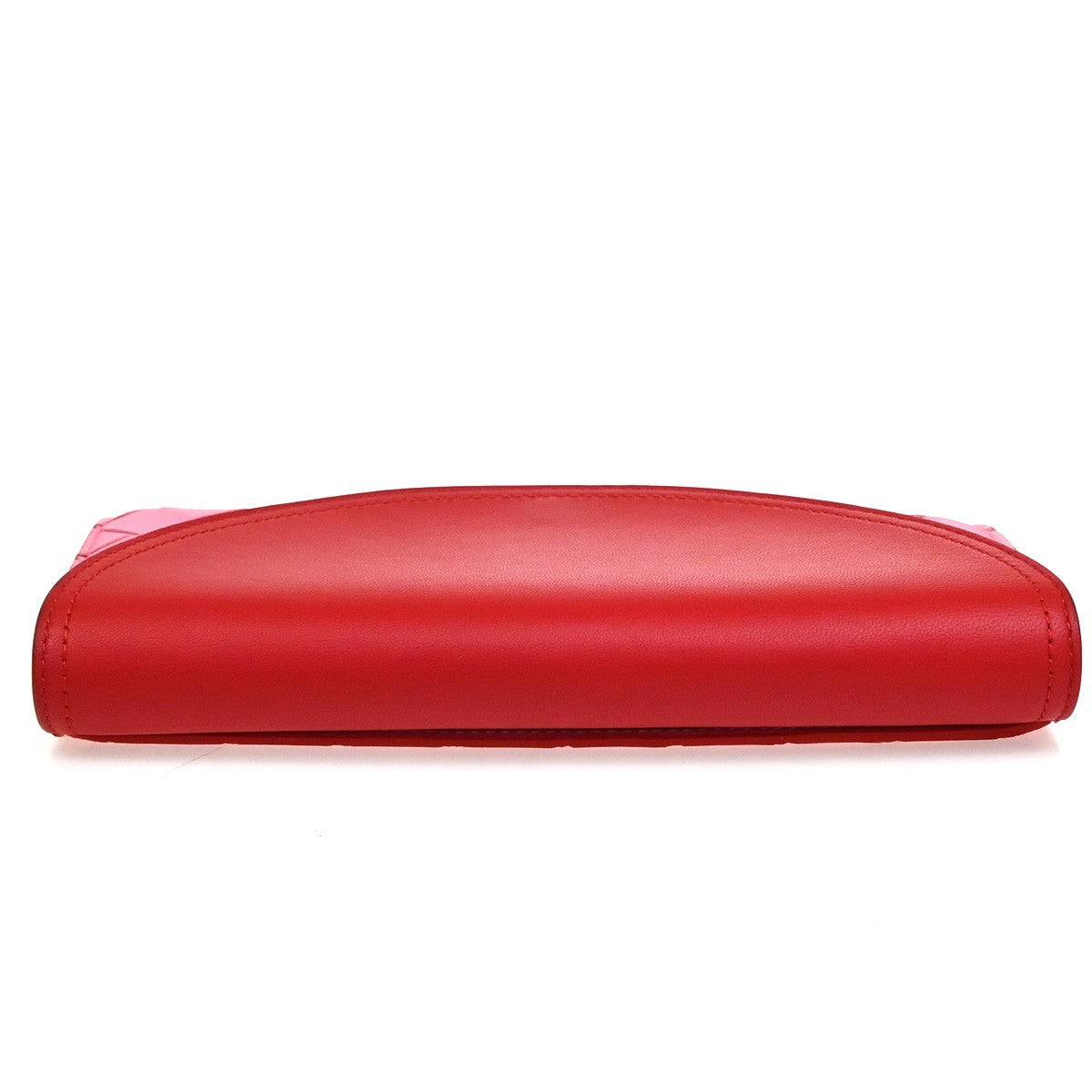 BOTTEGA VENETA Intrecciato Bicolor Bifold Long Wallet Leather Pink Red 37RF975