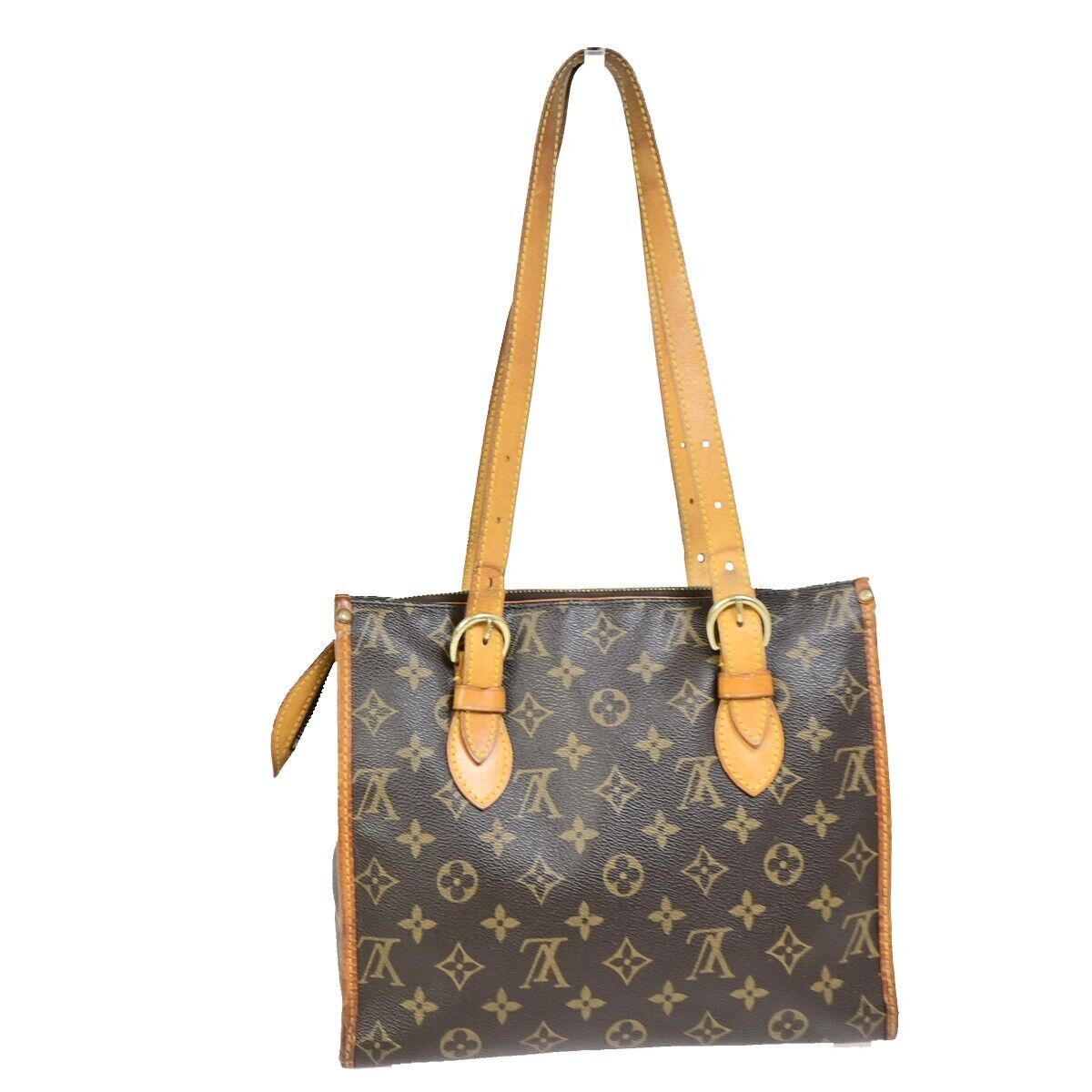 LOUIS VUITTON Popincourt Haut Shoulder Bag Monogram Leather Brown M40007 32EB452