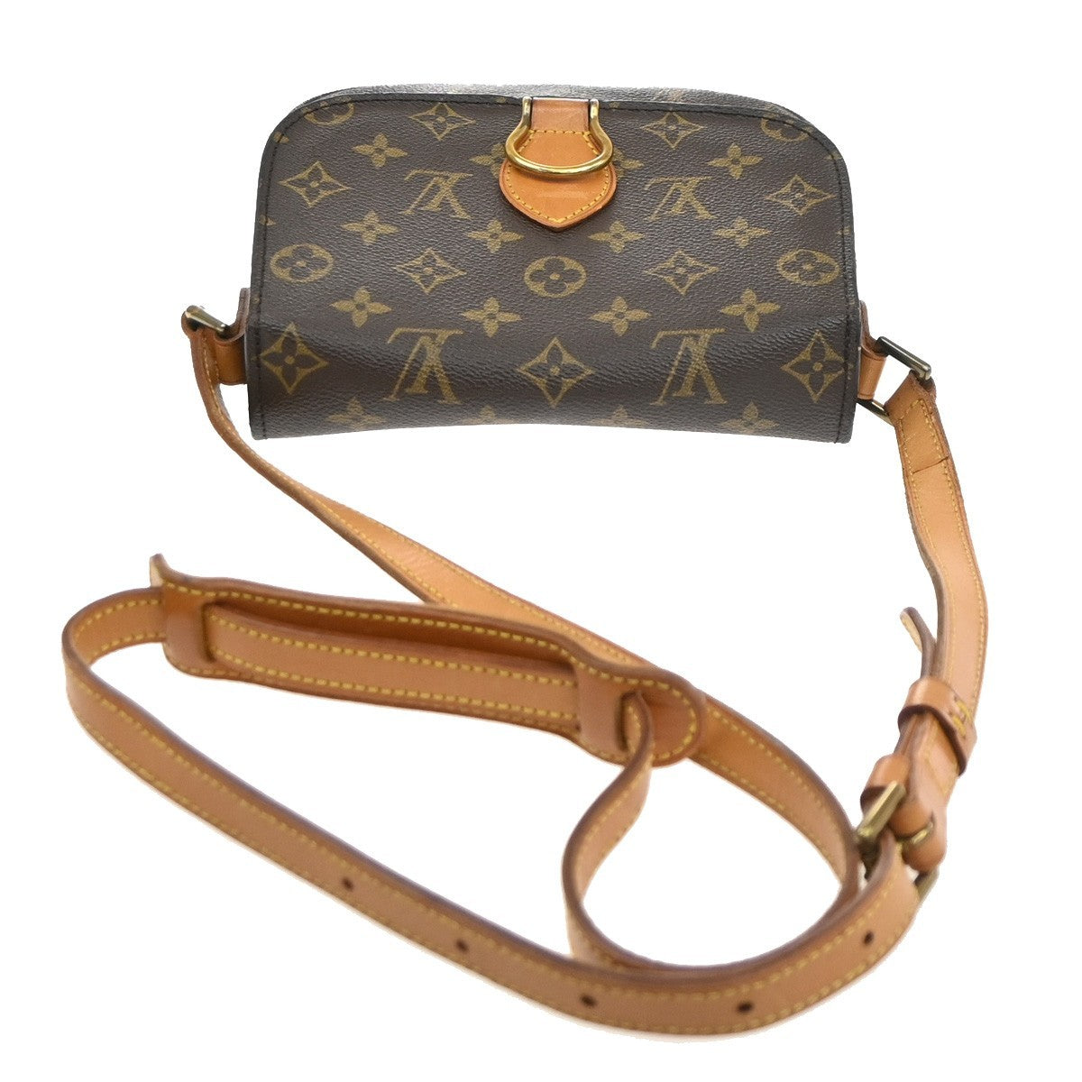 LOUIS VUITTON Saint Cloud MM Shoulder Bag Monogram Leather Brown M51243 34SA143