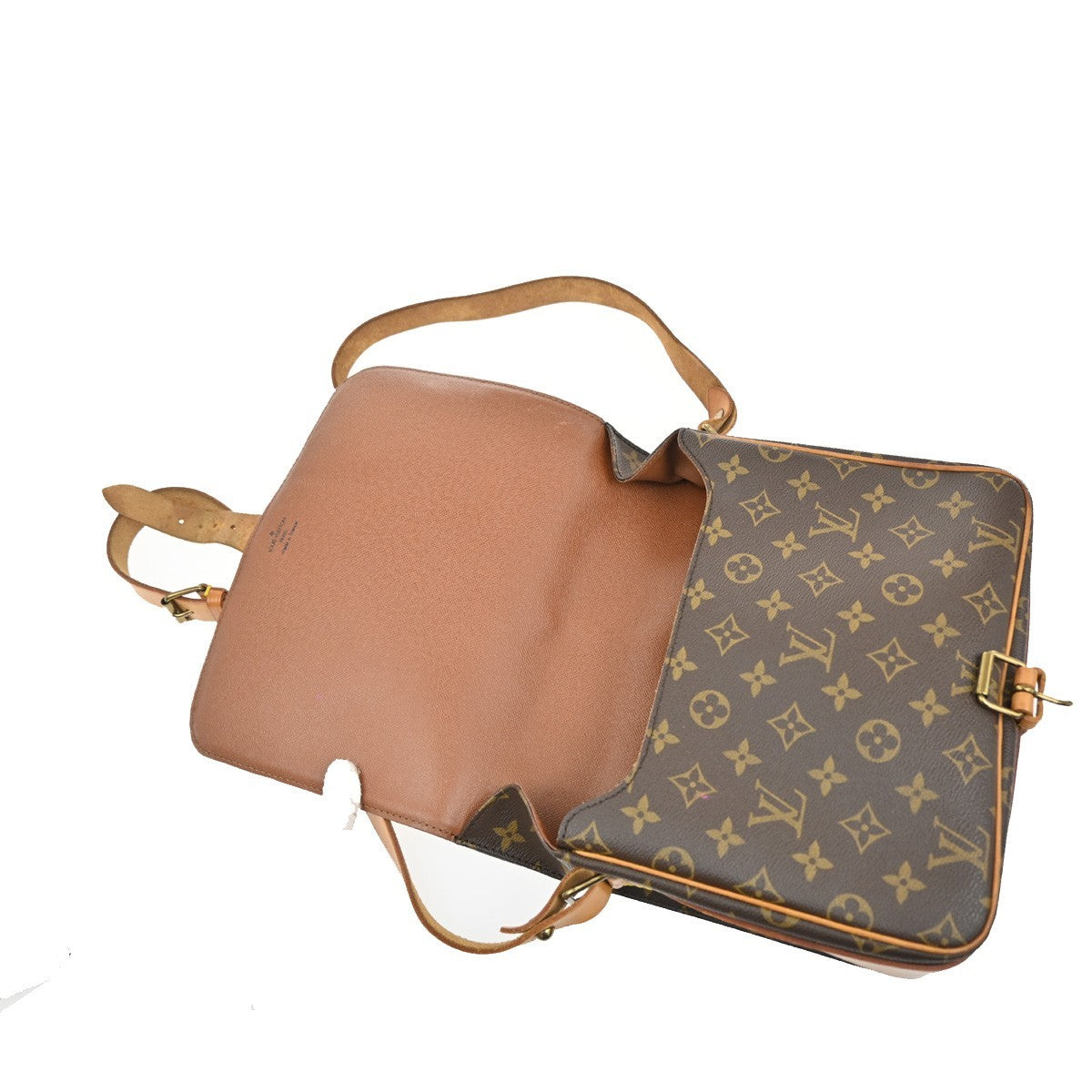 LOUIS VUITTON Cartouchiere GM Shoulder Bag Monogram Leather Brown M51252 82CA079