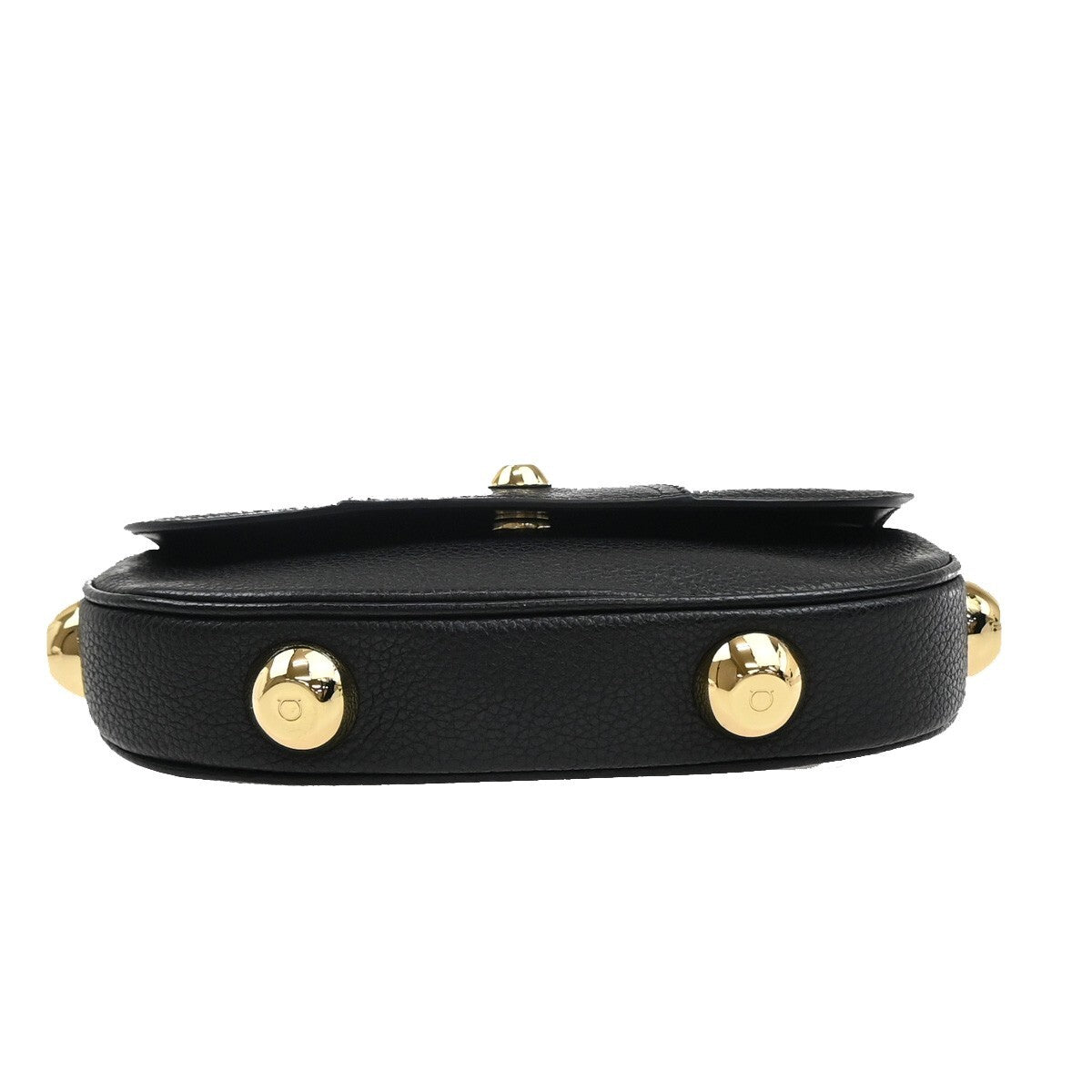 SALVATORE FERRAGAMO Gram Mini 2Way Shoulder Bum Bag Leather Black GHW 87EE569