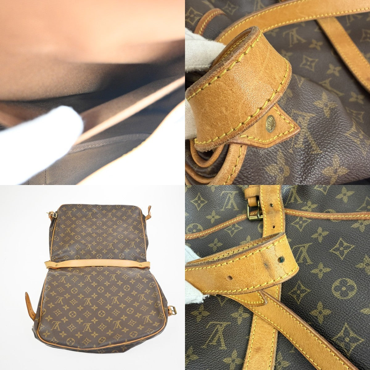 LOUIS VUITTON Saumur 35 Shoulder Bag Monogram Leather BN France M42254 73YH876