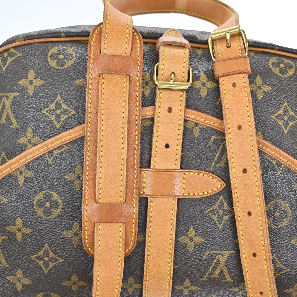 LOUIS VUITTON Logo Saumur 30 Shoulder Bag Monogram Leather Brown M42256 16EE245