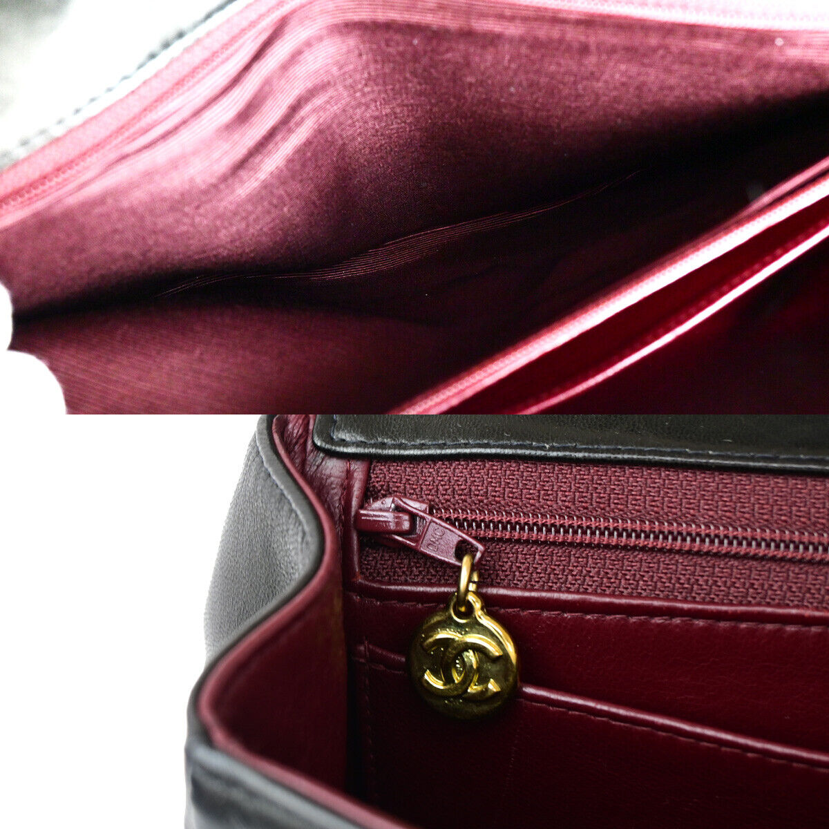 CHANEL CC Mademoiselle 30 Chain Shoulder Bag Leather Black GHW Vintage 850RJ895