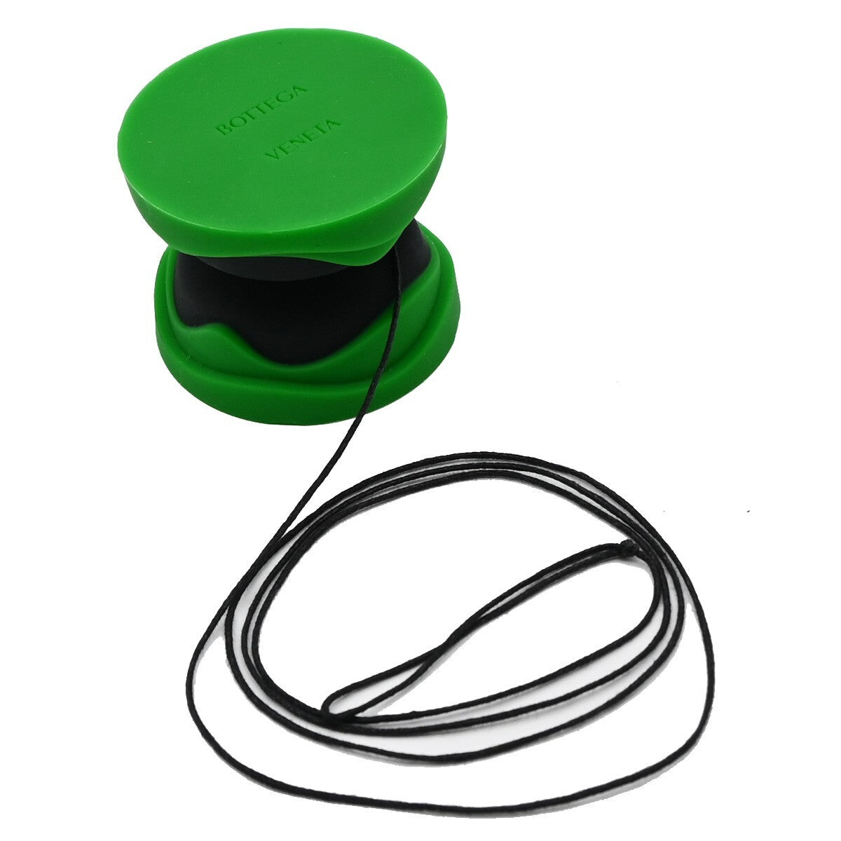 BOTTEGA VENETA Logo Novelty Yo-Yo Toy Rubber Green Black 66EE323