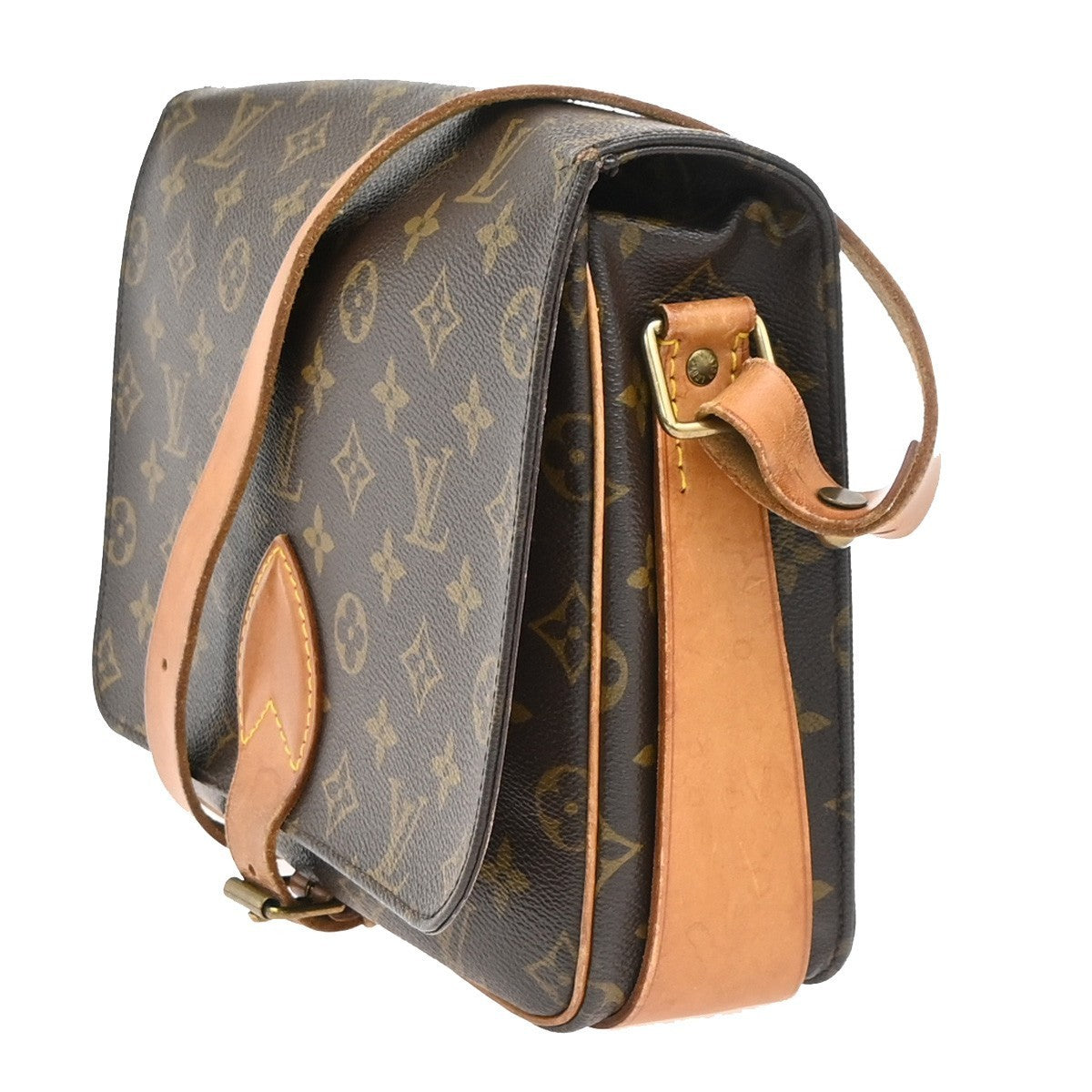 LOUIS VUITTON Cartouchiere GM Shoulder Bag Monogram Leather Brown M51252 39PA059