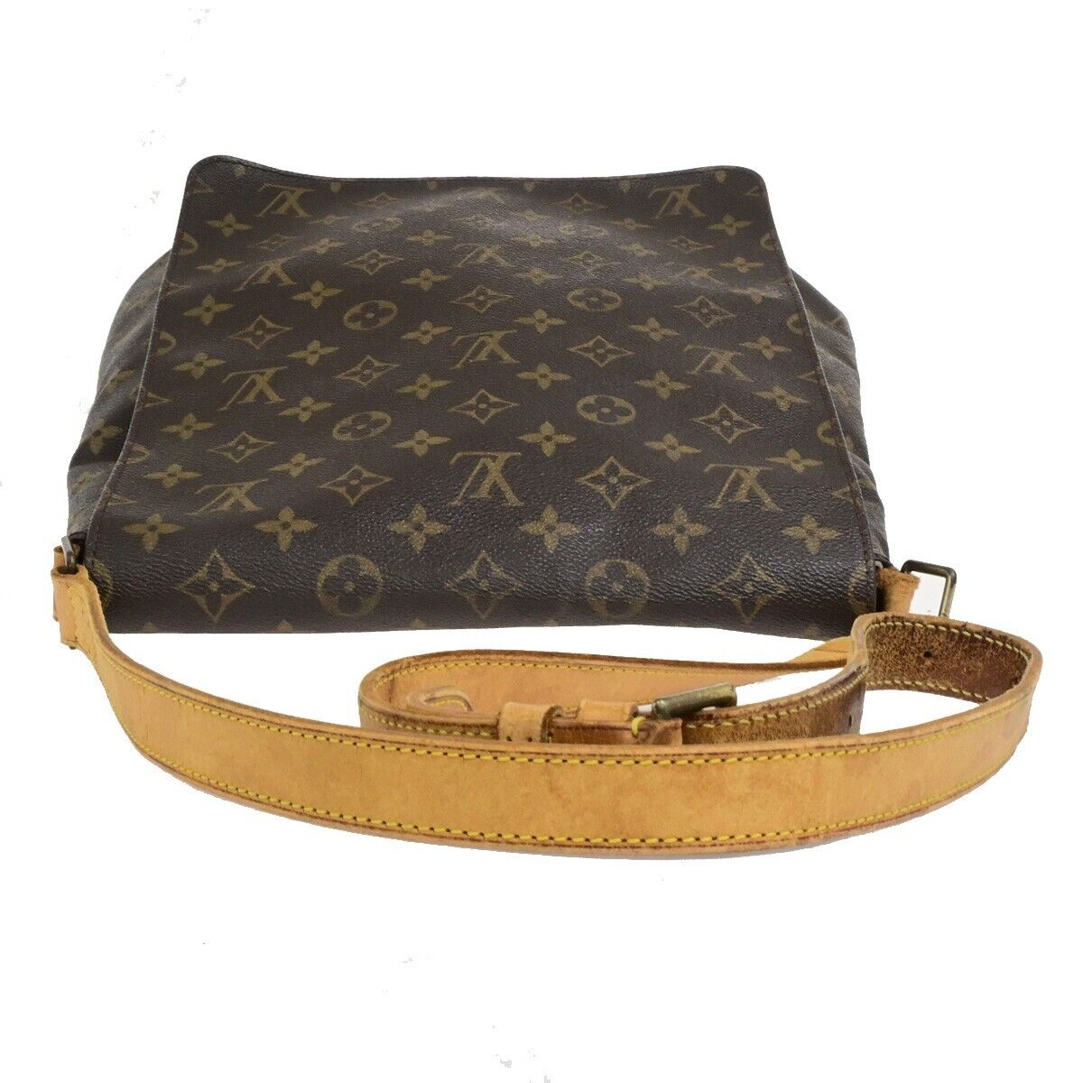 LOUIS VUITTON Musette Shoulder Bag Monogram Leather Brown Spain M51256 33FB533