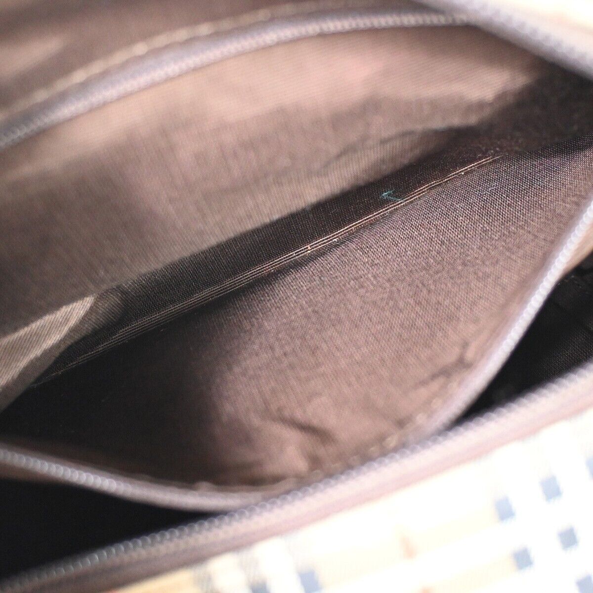 BURBERRYS Nova Check Shoulder Bag Canvas Leather Beige Brown Gold-plated 69HB713