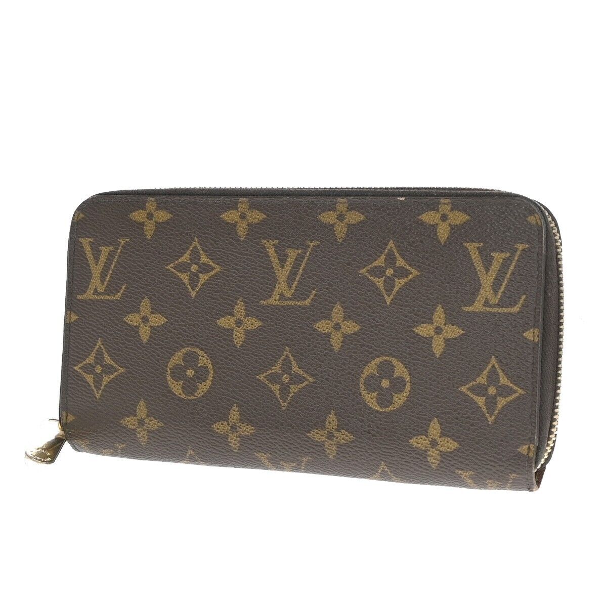 LOUIS VUITTON Zippy Wallet Long Bifold Monogram Leather Brown M60017 39FA521