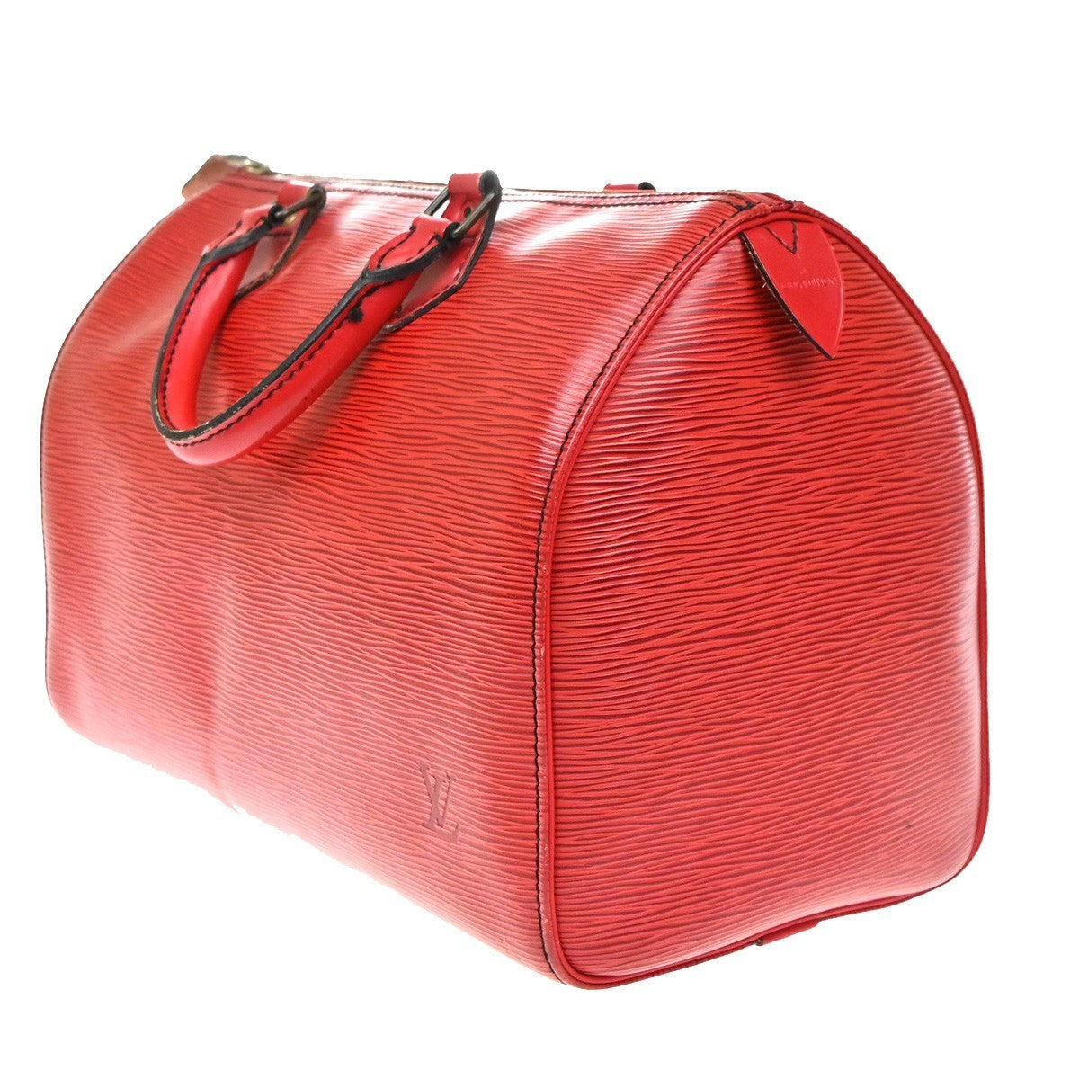 LOUIS VUITTON LV Logo Speedy 30 Travel Hand Bag Epi Leather Red M43007 70RQ073
