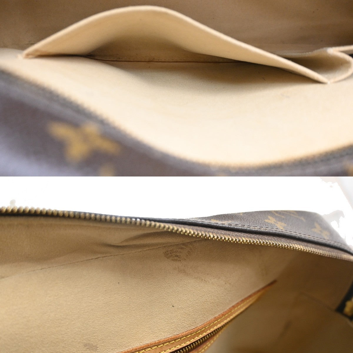 LOUIS VUITTON LV Logo Cite GM Shoulder Bag Monogram Leather Brown M51181 84TA653