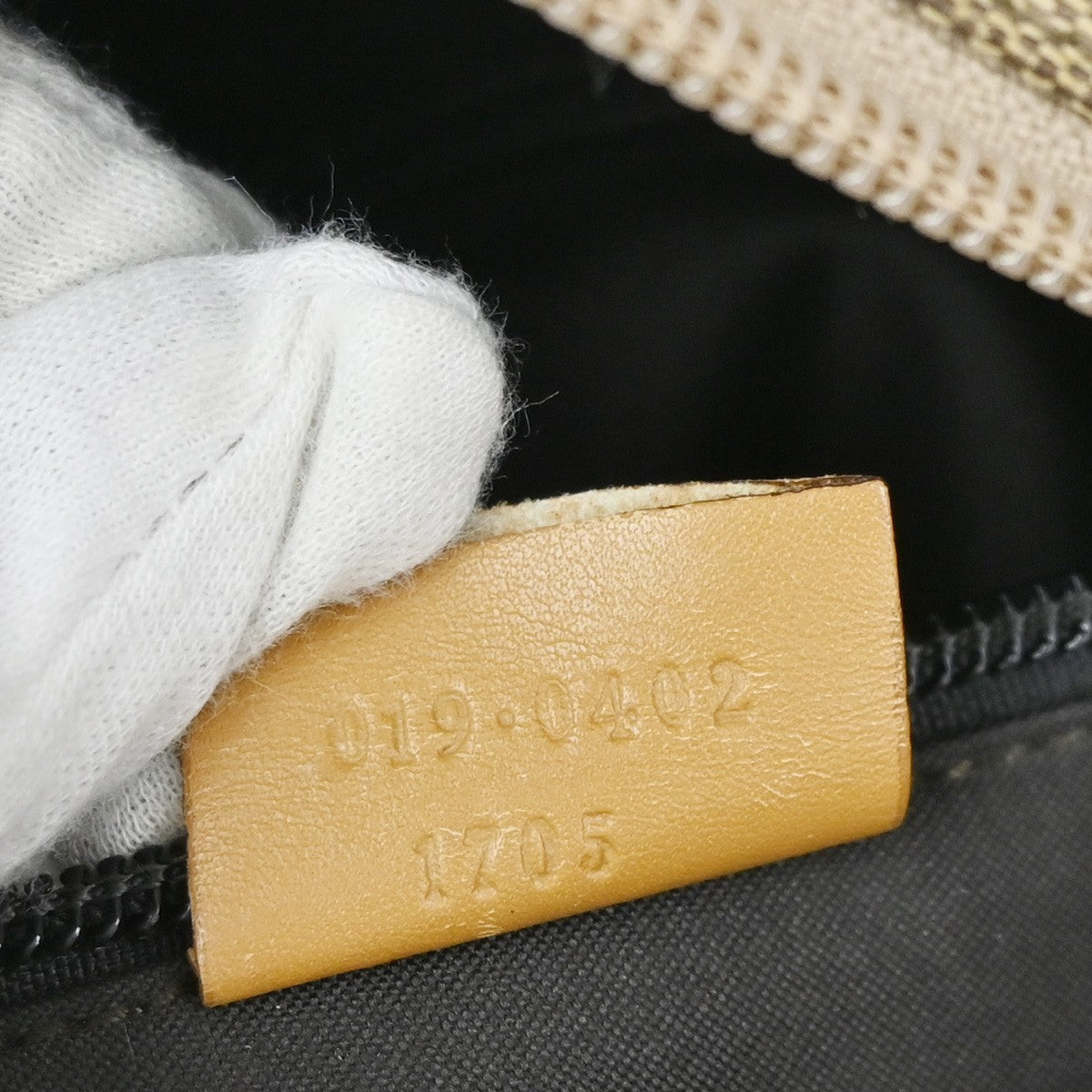 GUCCI Logo Sherry GG Pattern Shoulder Bag Canvas Leather Beige SHW Italy 02YJ173