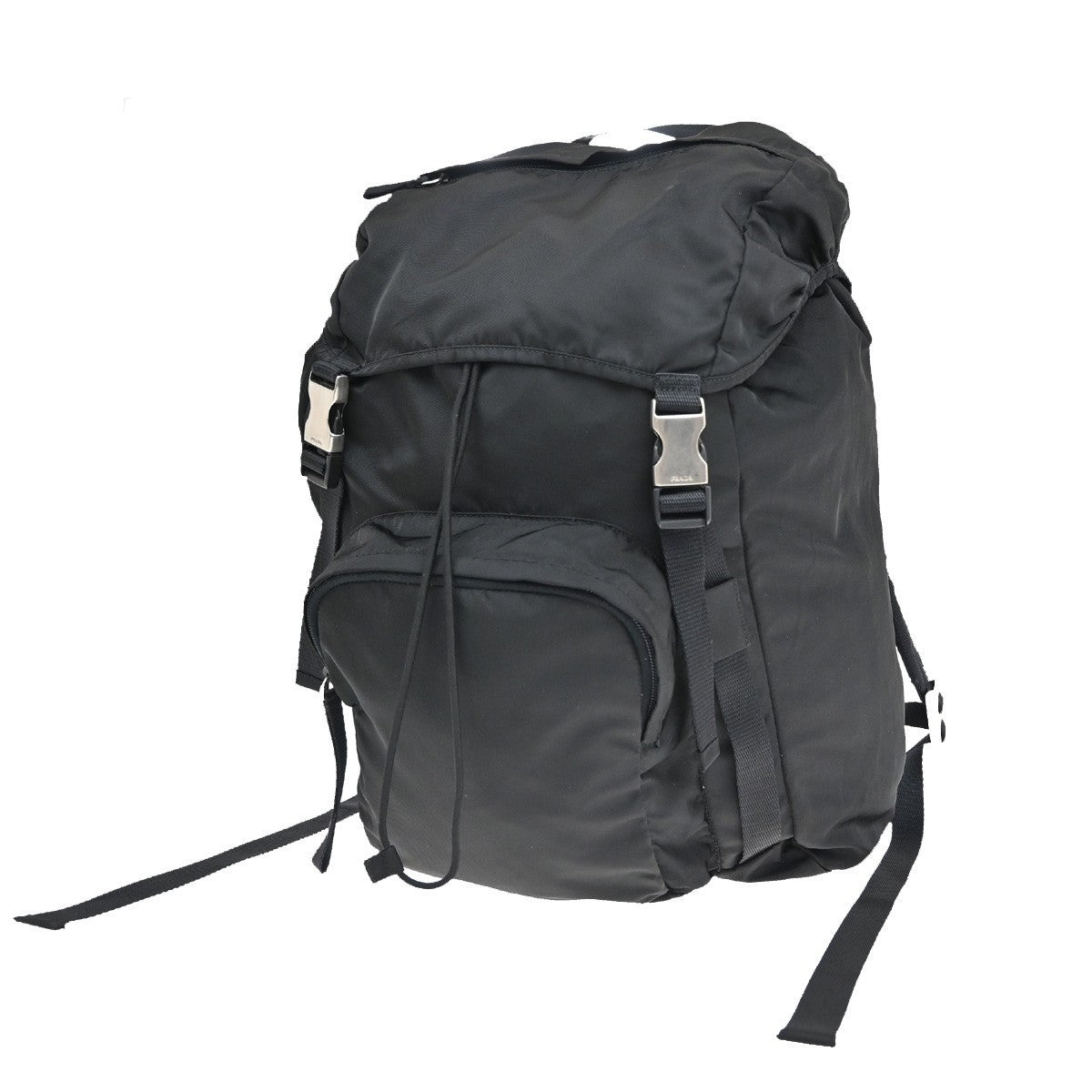 PRADA Logo Tessuto Backpack Bag Nylon Black Nero SHW Italy 20EF402
