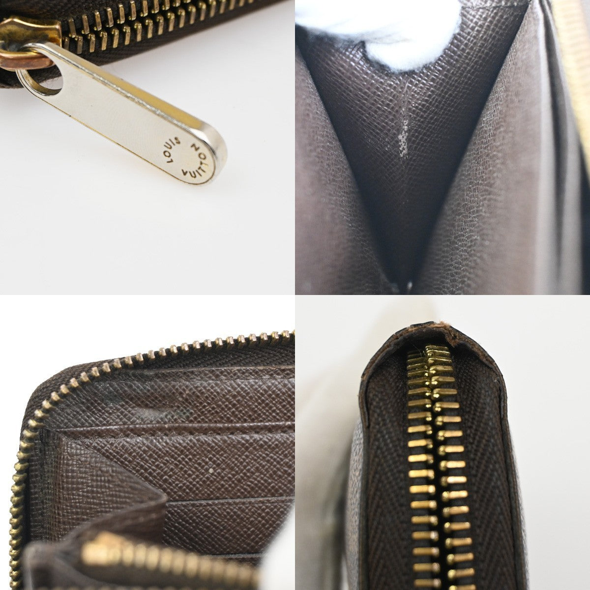 LOUIS VUITTON Zippy Wallet Zip Around Wallet Damier Ebene Brown N60015 09KC304