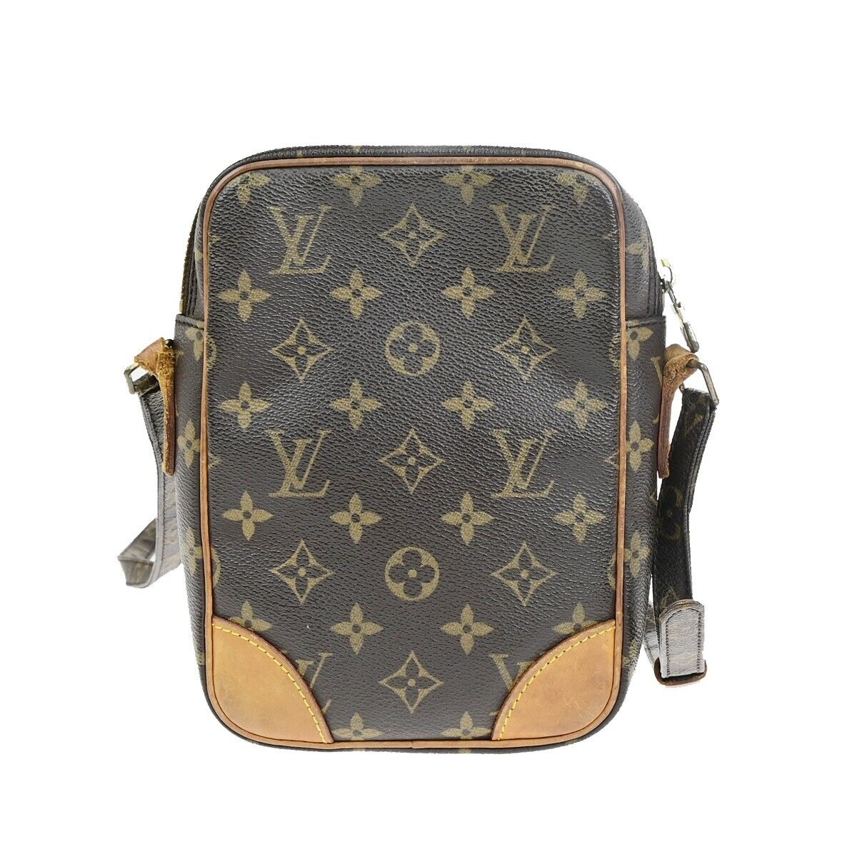 LOUIS VUITTON Danube Shoulder Bag Monogram Leather Brown France M45266 60EC938