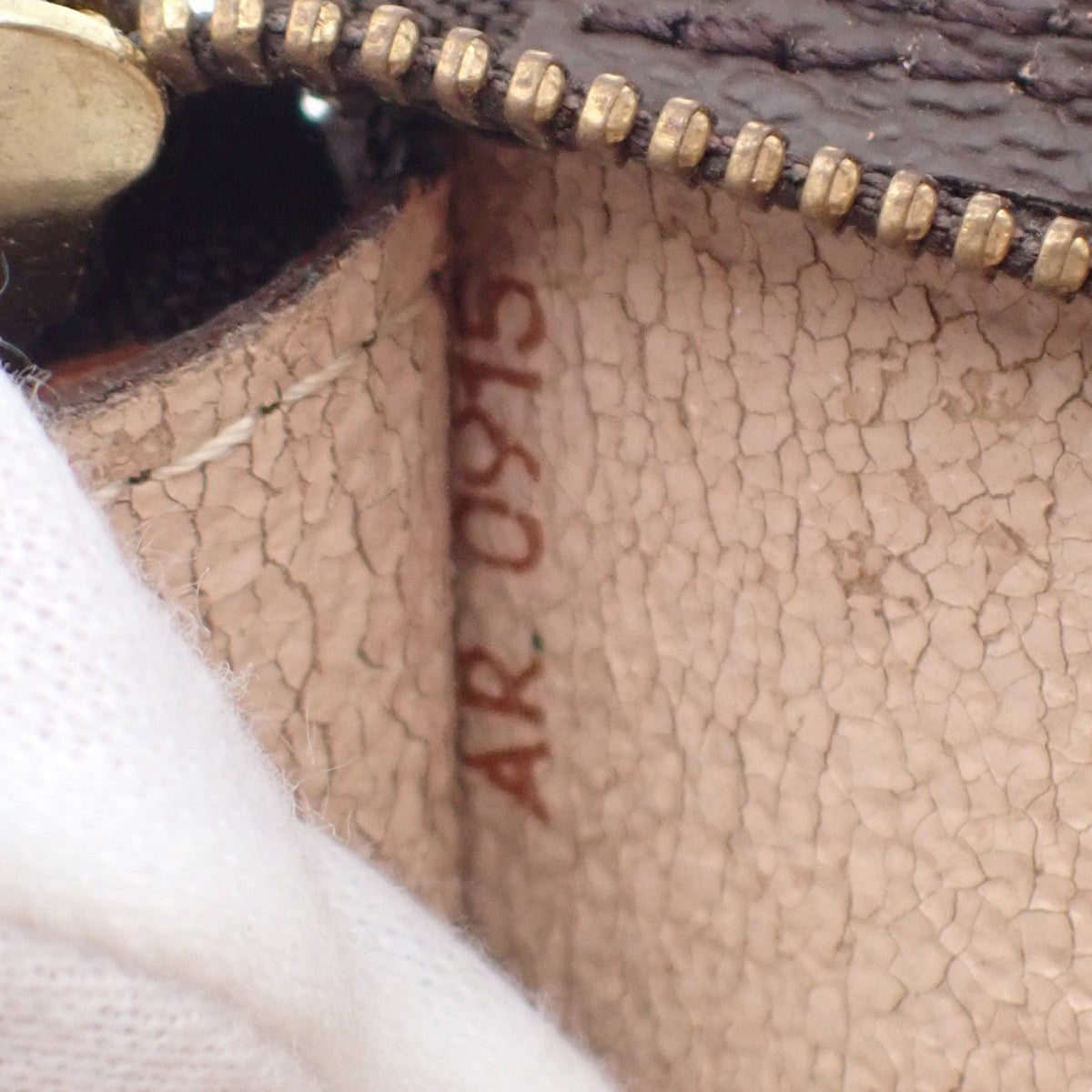 LOUIS VUITTON LV Logo Bucket GM Pouch Bag Monogram Leather Brown Gold 66KC145